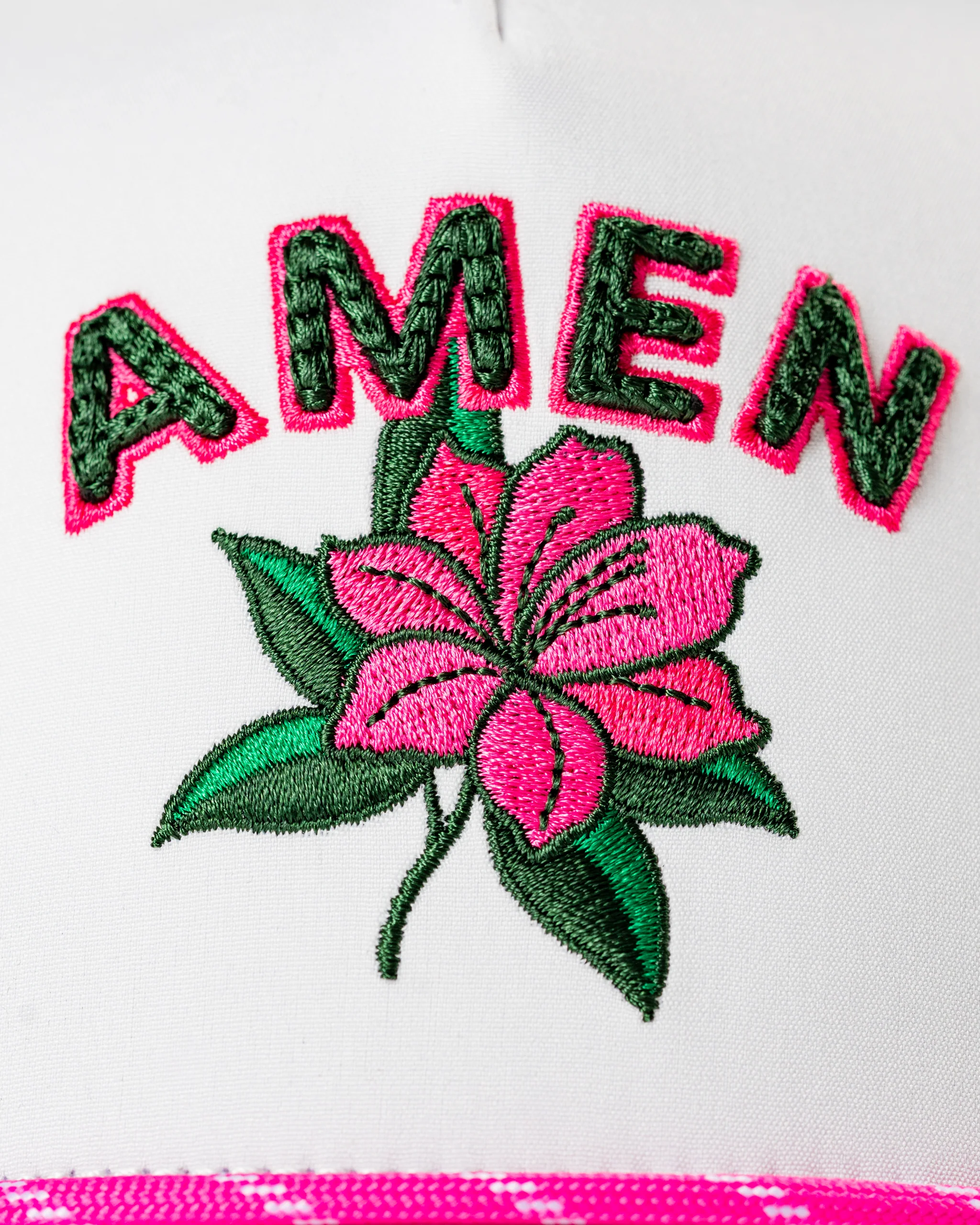Amen Azalea White - Perforated Rope Hat - Image 5