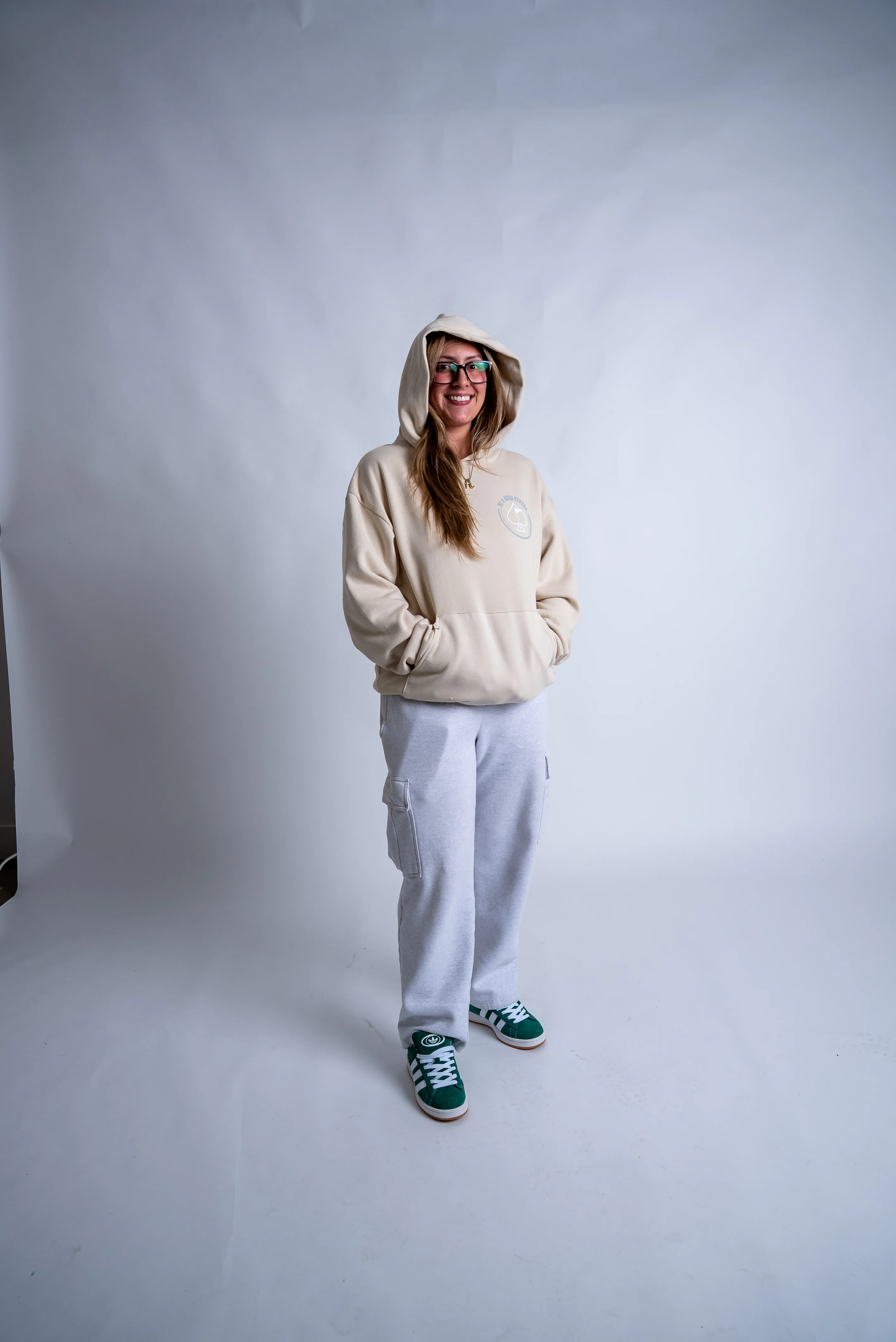 Be A Good Person X Pins and Aces Relax Hood Hoodie - Cream - Image 14