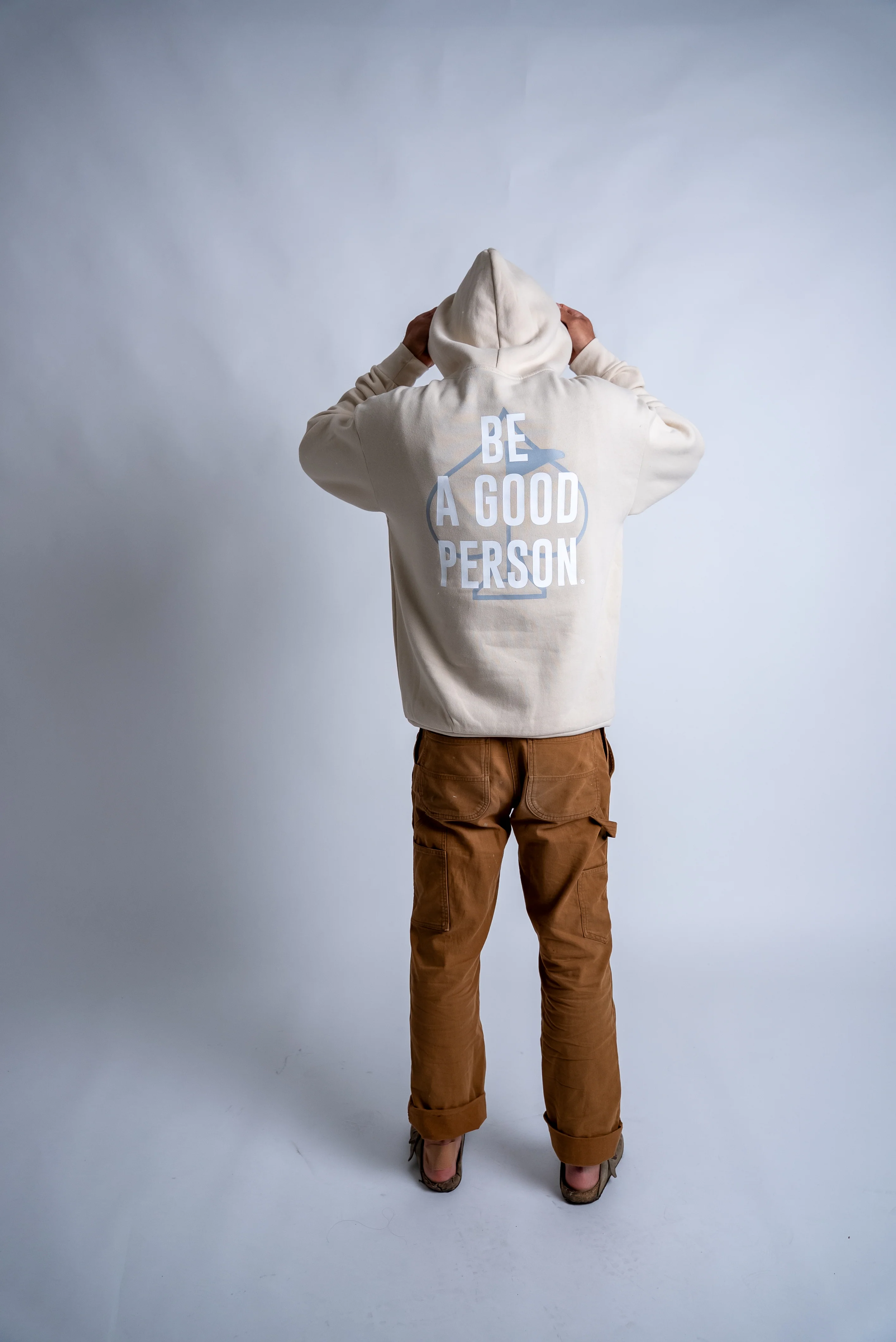 Be A Good Person X Pins and Aces Relax Hood Hoodie - Cream - Image 17