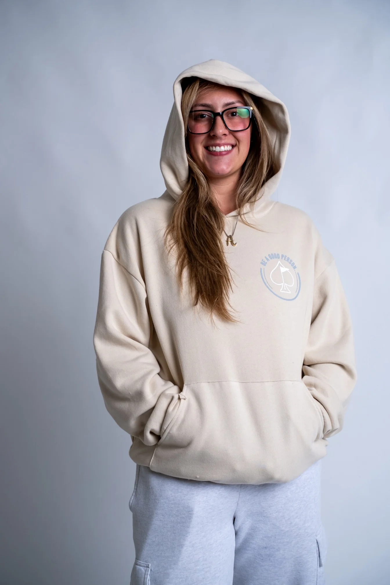 Be A Good Person X Pins and Aces Relax Hood Hoodie - Cream - Image 4