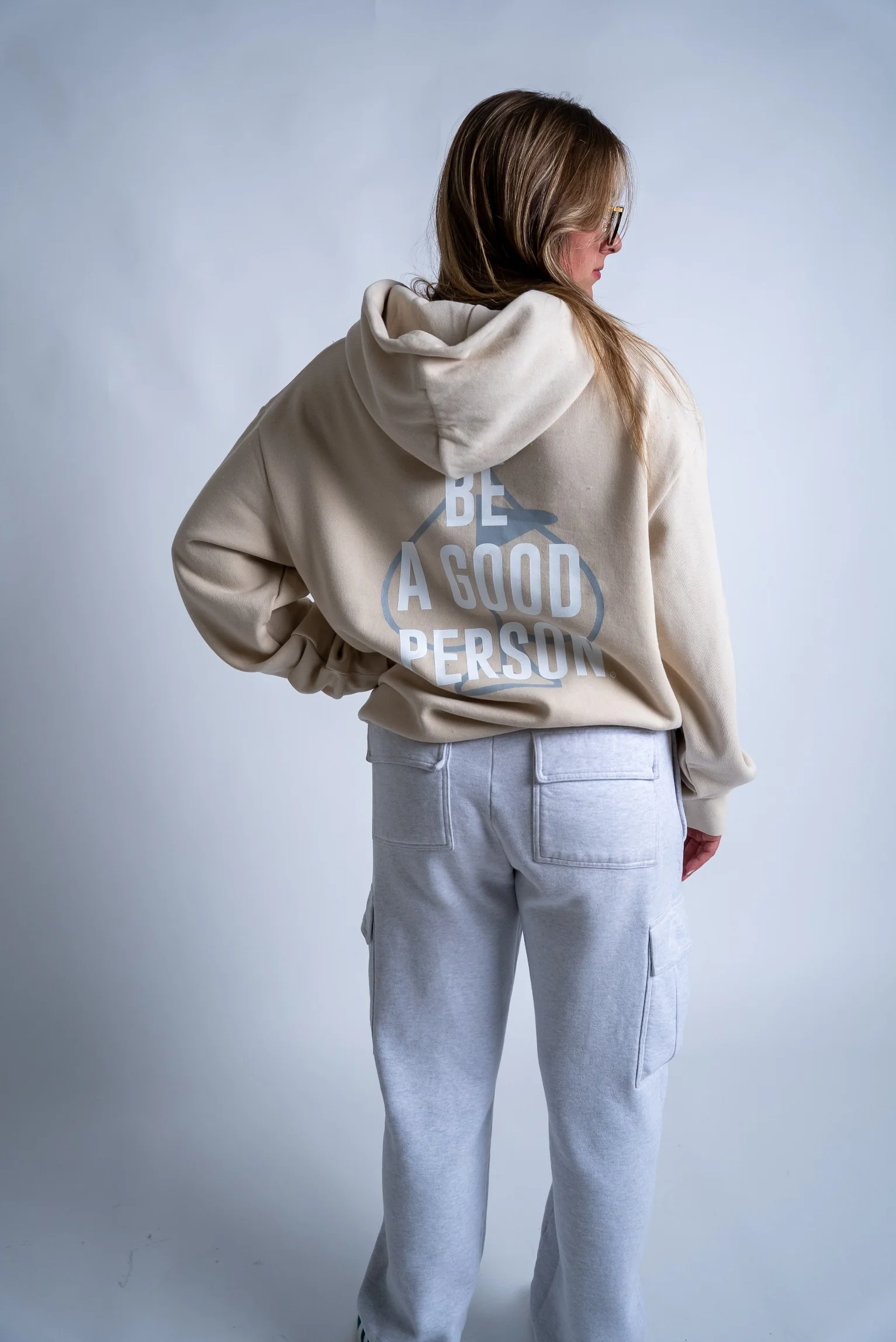 Be A Good Person X Pins and Aces Relax Hood Hoodie - Cream - Image 7