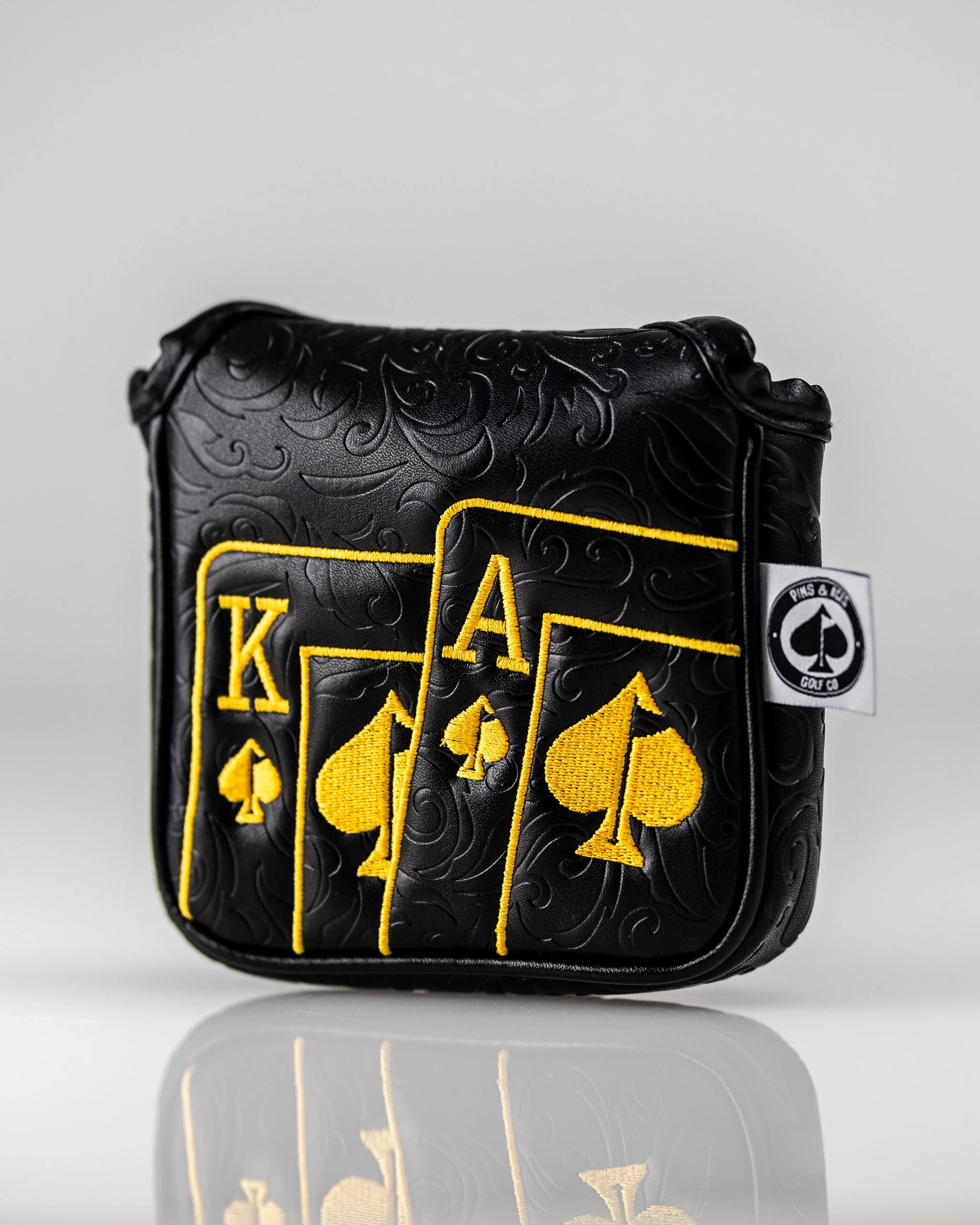Black/Gold Ace of Spades - Mallet Putter Cover - Image 4