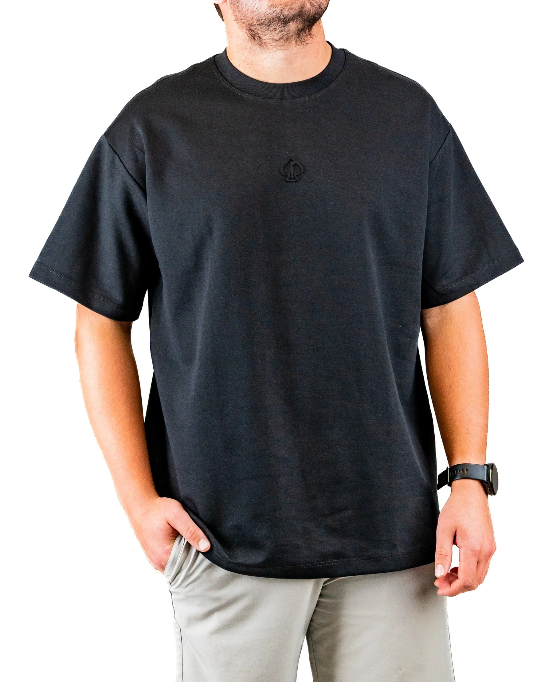 Embossed Spade Tee Shirt - Black