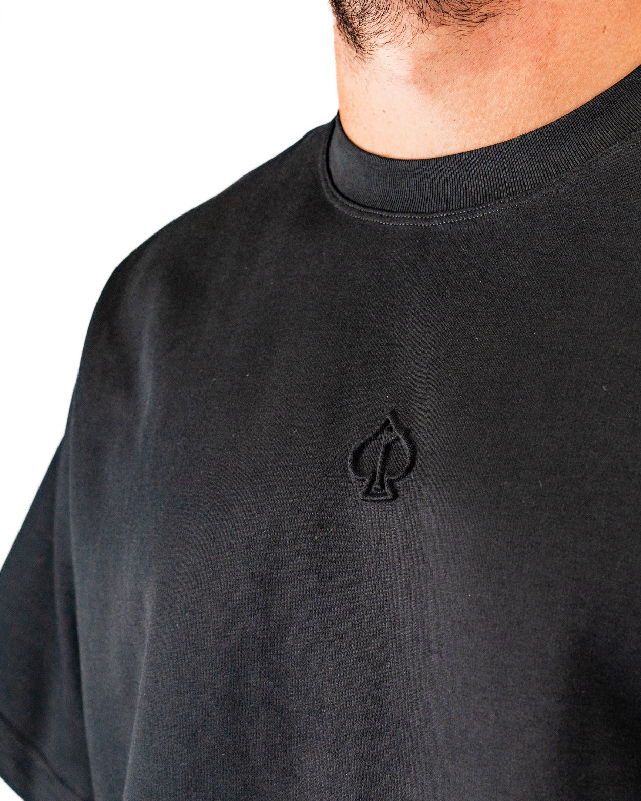 Embossed Spade Tee Shirt - Black - Image 2