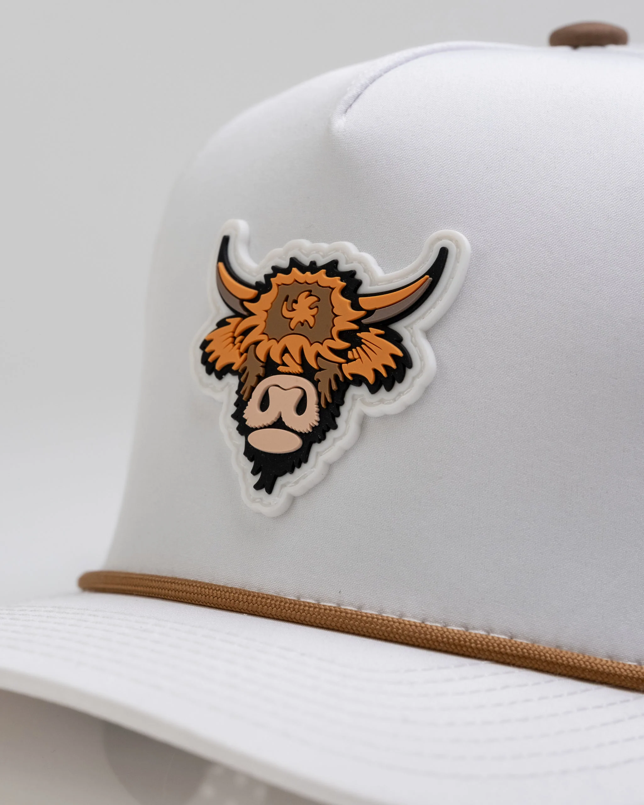 Highland Cow White - Perforated Rope Hat - Image 3