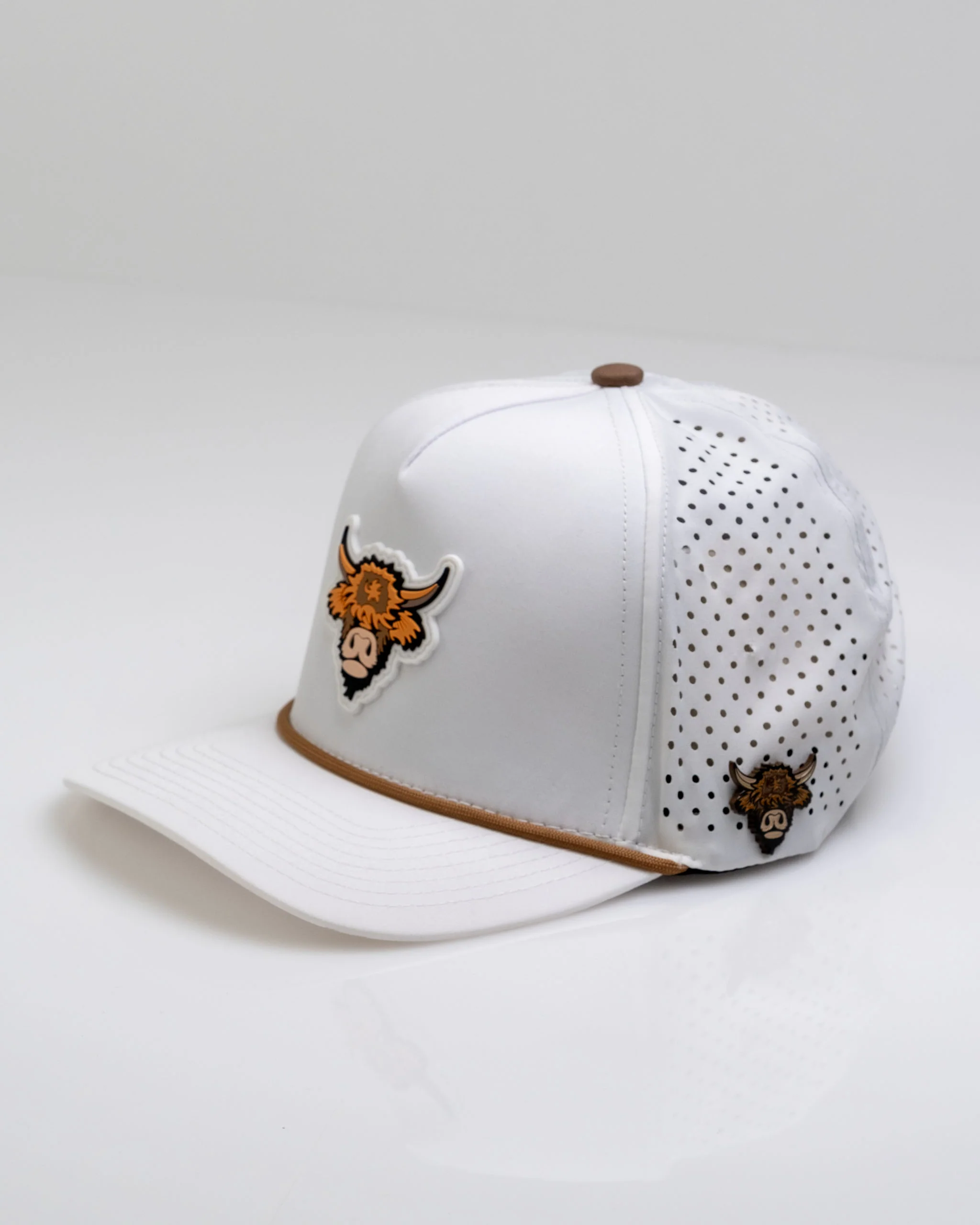 Highland Cow White - Perforated Rope Hat - Image 5