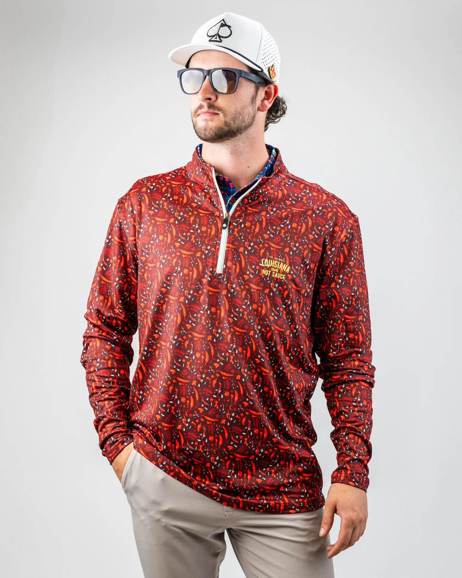 Louisiana Hot Sauce - Dancing Peppers Performance Pullover - Image 3