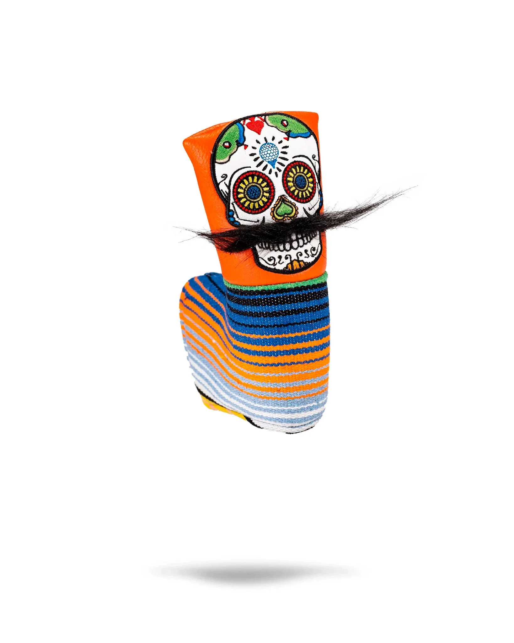 Mustache Sugar Skull - Blade Putter Cover Orange - Image 4
