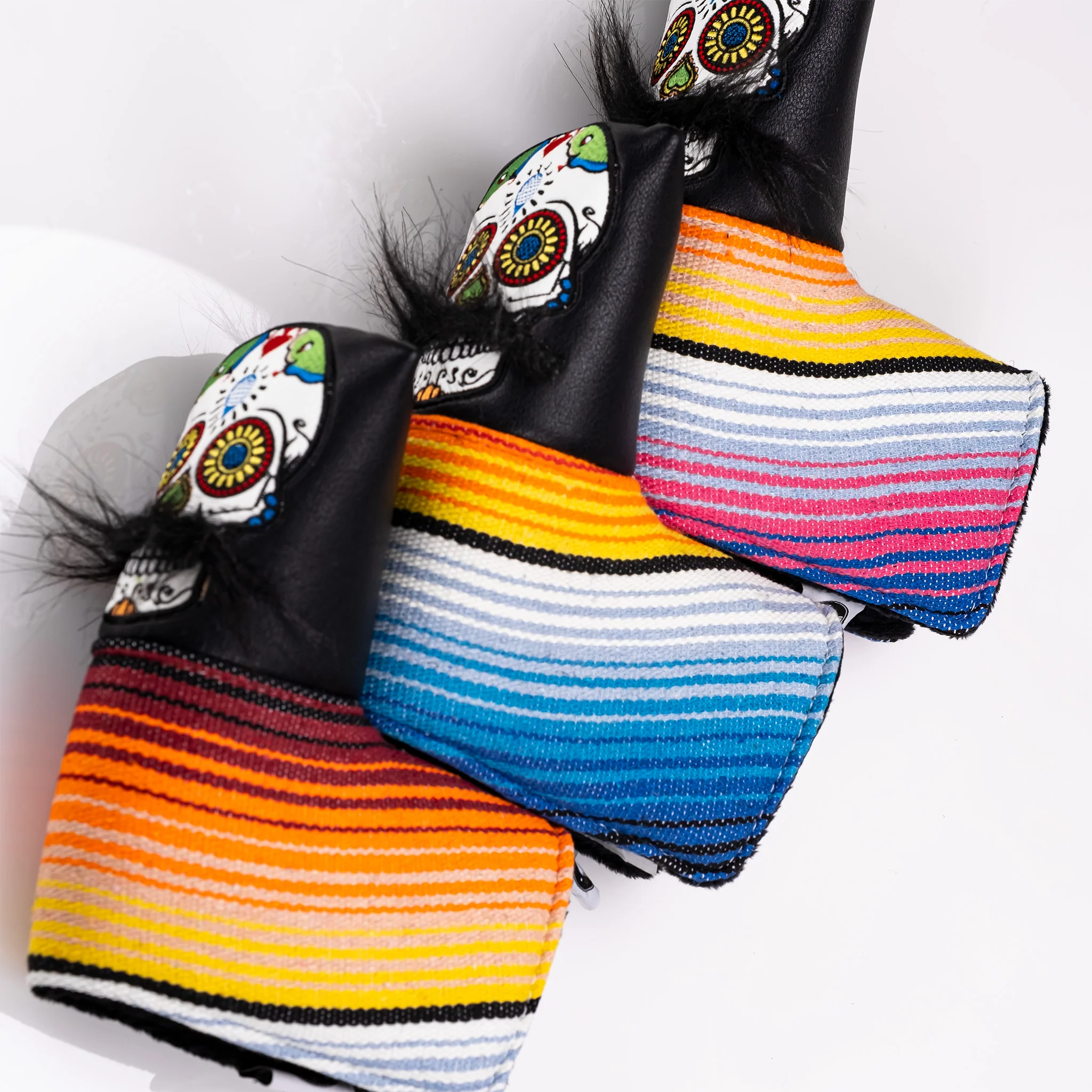Mustache Sugar Skull - Blade Putter Cover Black - Image 7