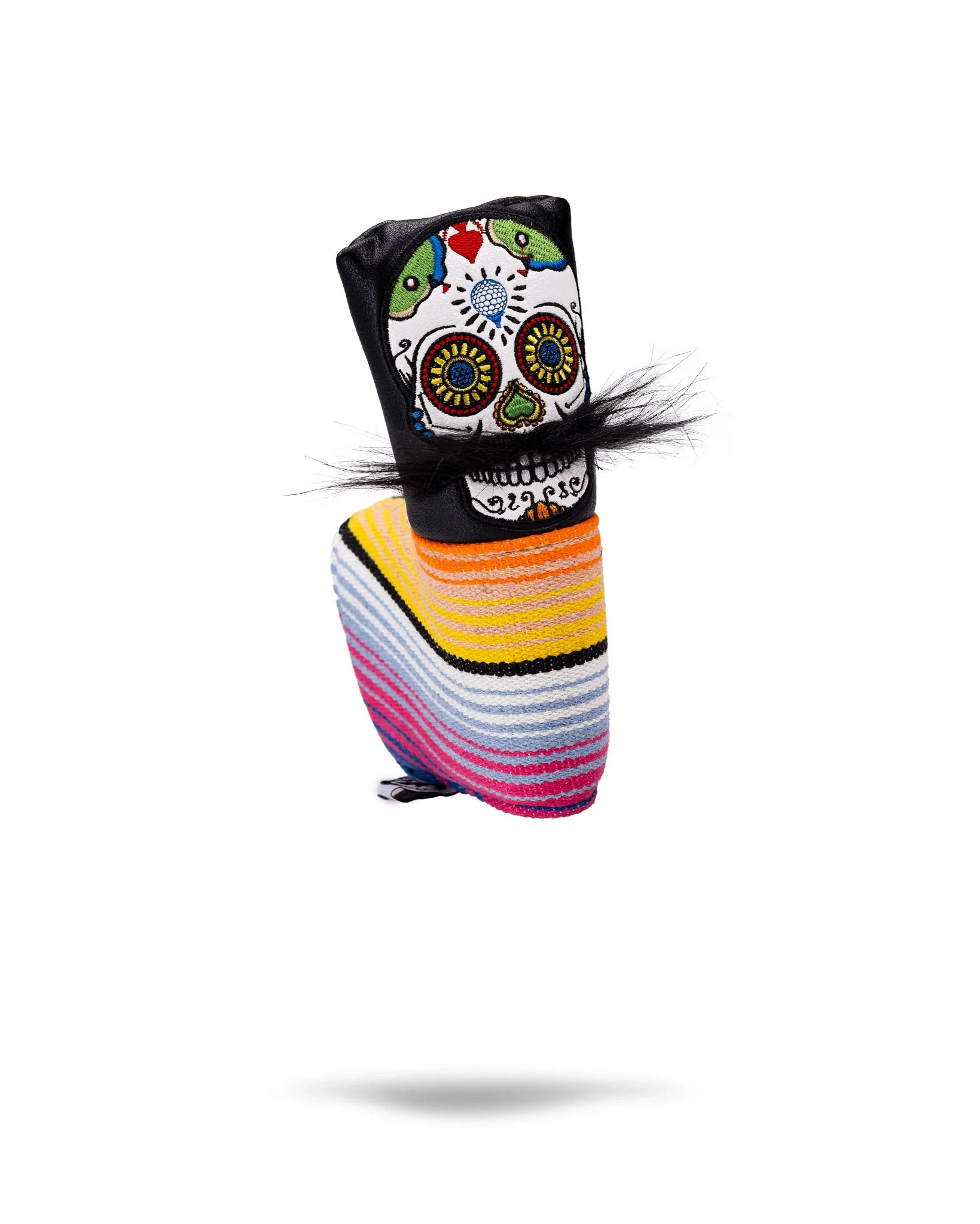 Mustache Sugar Skull - Blade Putter Cover Black - Image 8