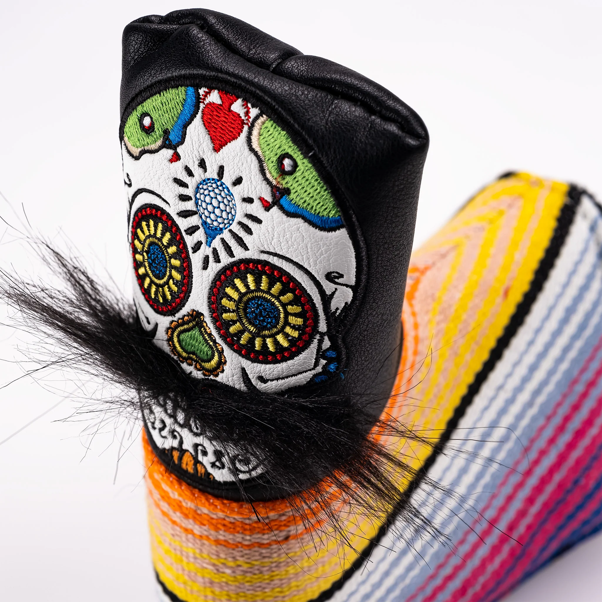 Mustache Sugar Skull - Blade Putter Cover Black - Image 9