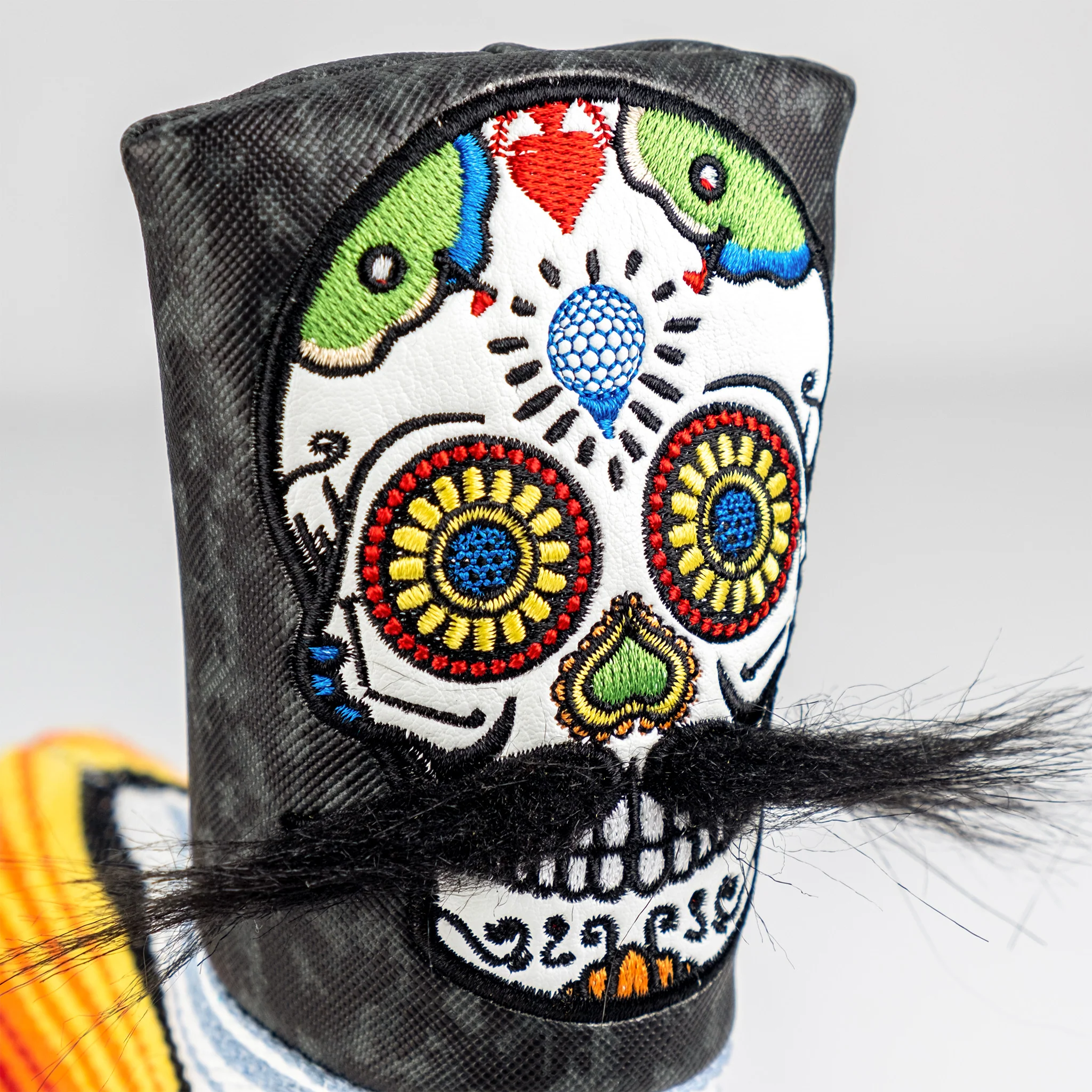 Mustache Sugar Skull - Blade Putter Cover Gray Camo - Image 7