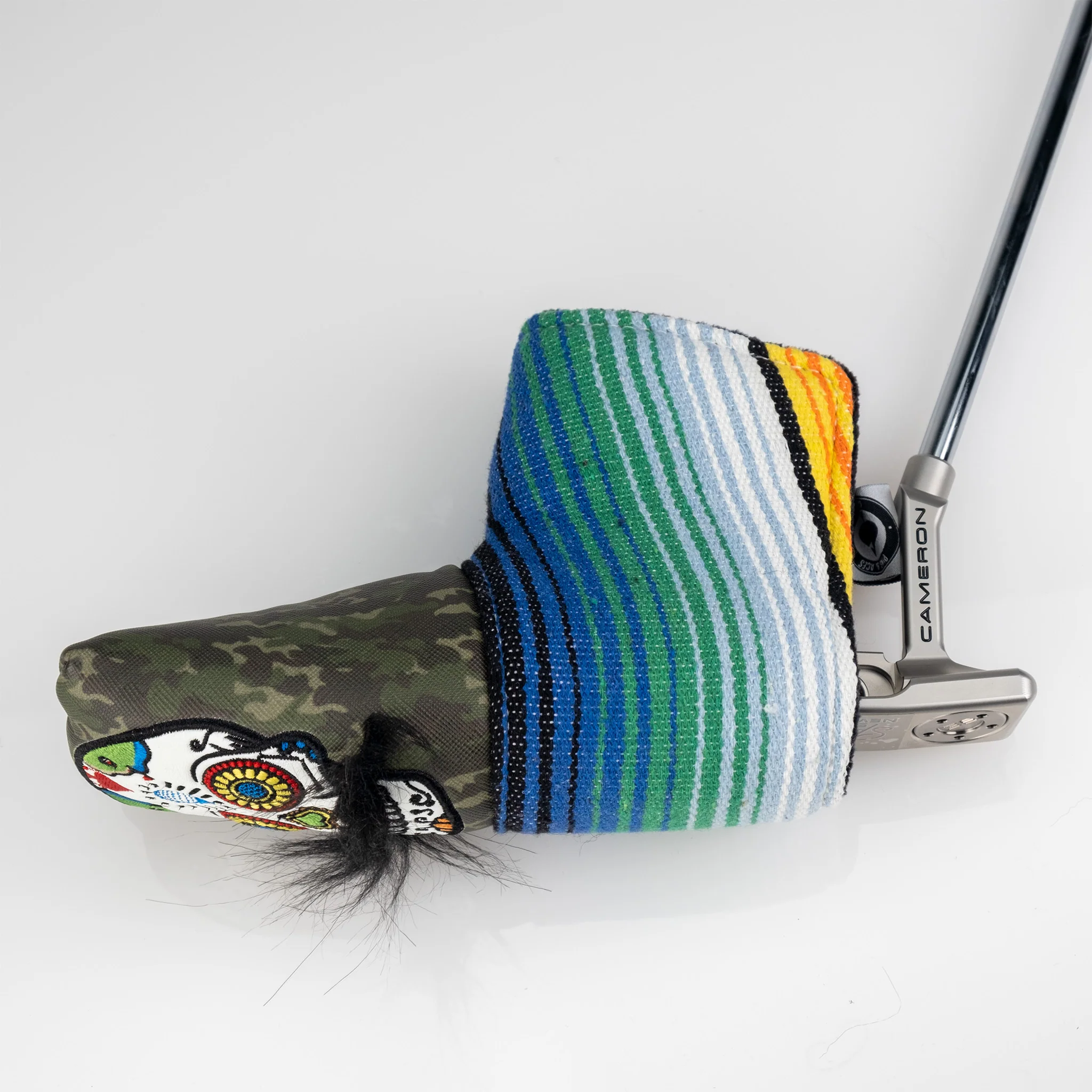 Mustache Sugar Skull - Blade Putter Cover Green Camo - Image 17