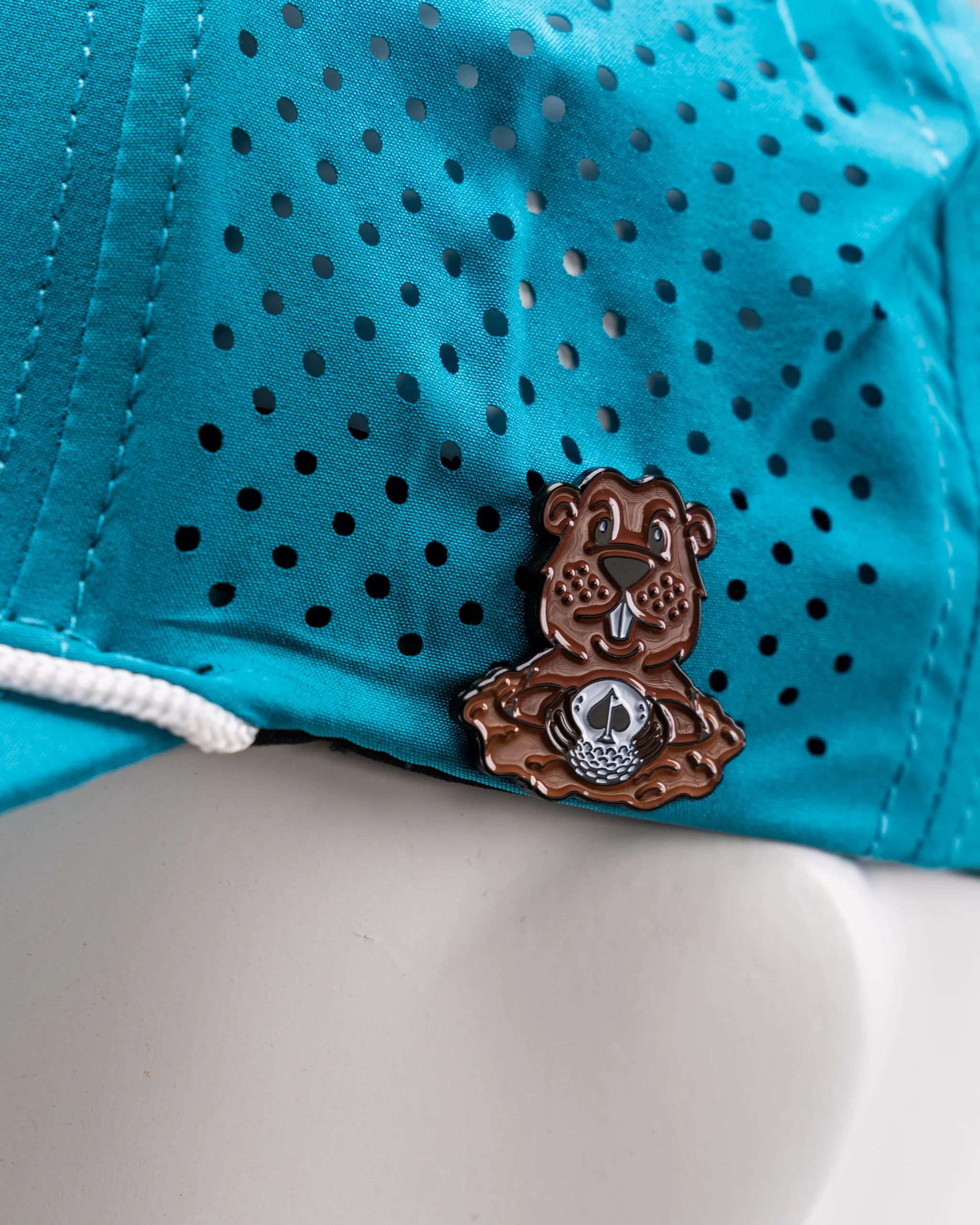 Perforated Rope Hat - Beaver Liquor - Baby Blue - Image 4