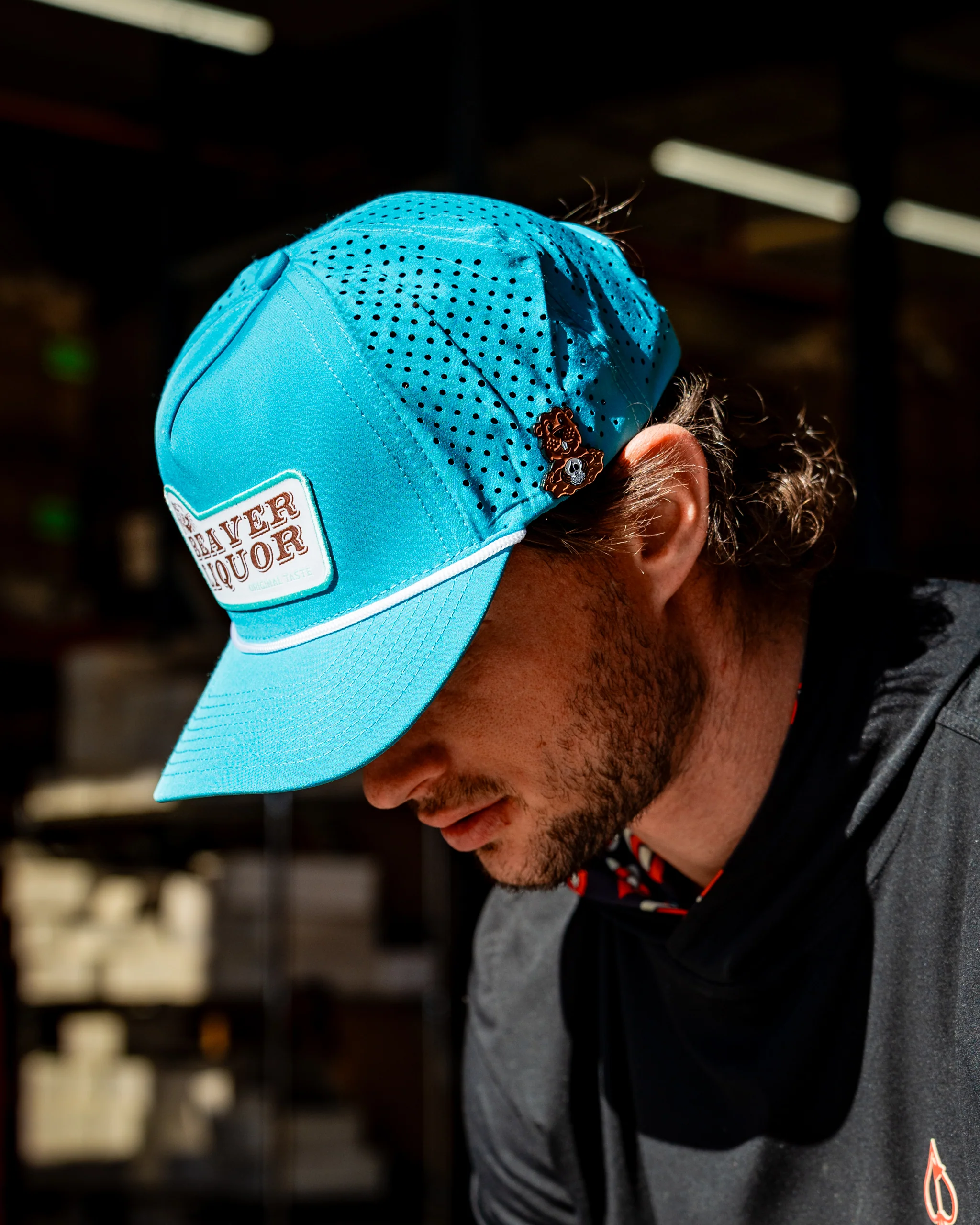 Perforated Rope Hat - Beaver Liquor - Baby Blue - Image 5