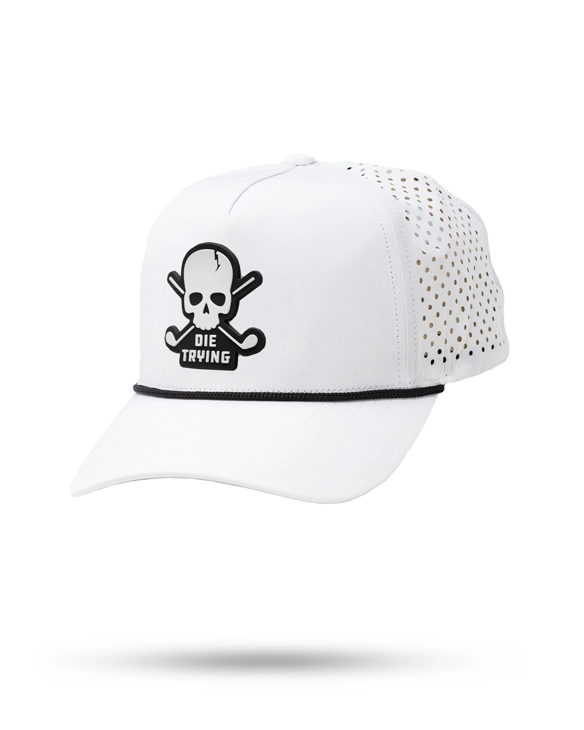 Perforated Rope Hat - Die Trying - White - Image 2