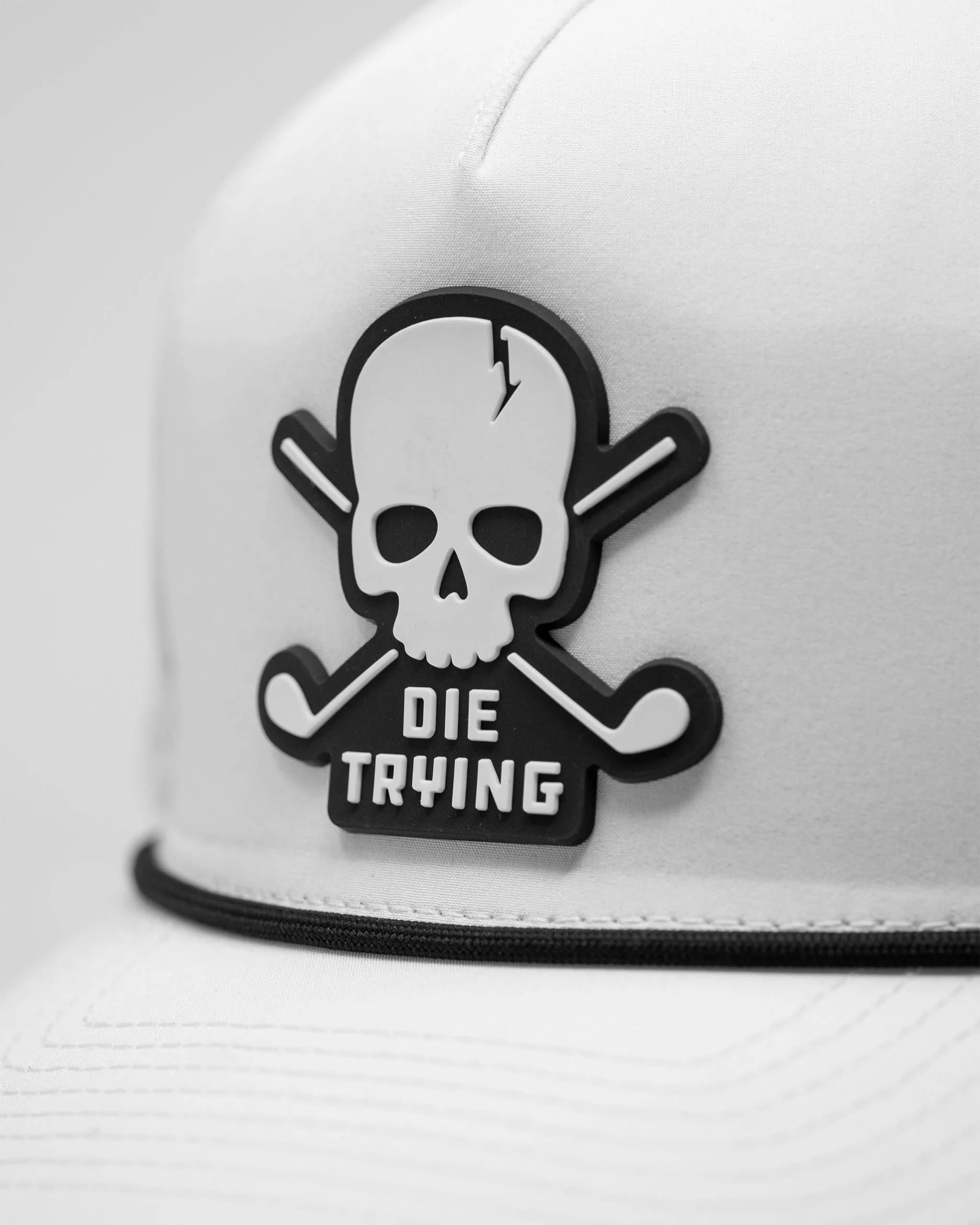 Perforated Rope Hat - Die Trying - White - Image 4