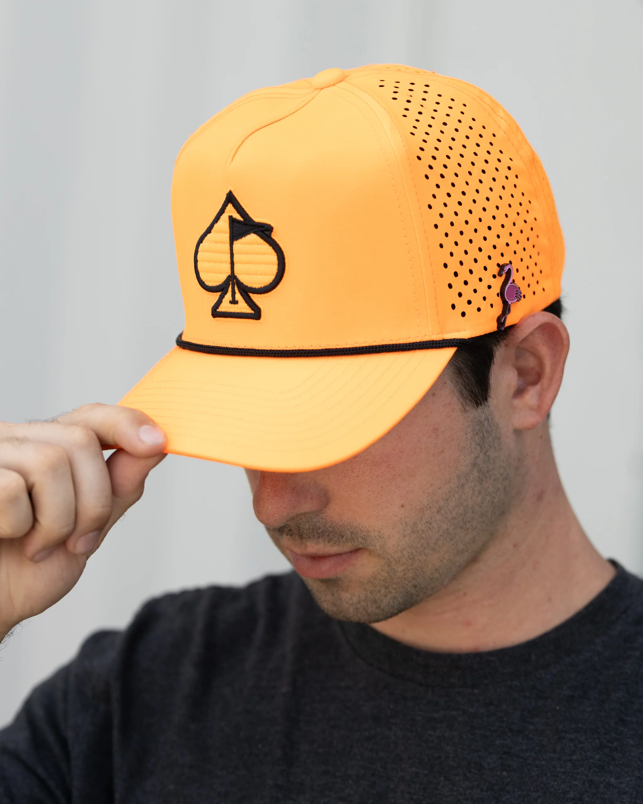 Perforated Rope Hat - Highlighter Orange - Image 9