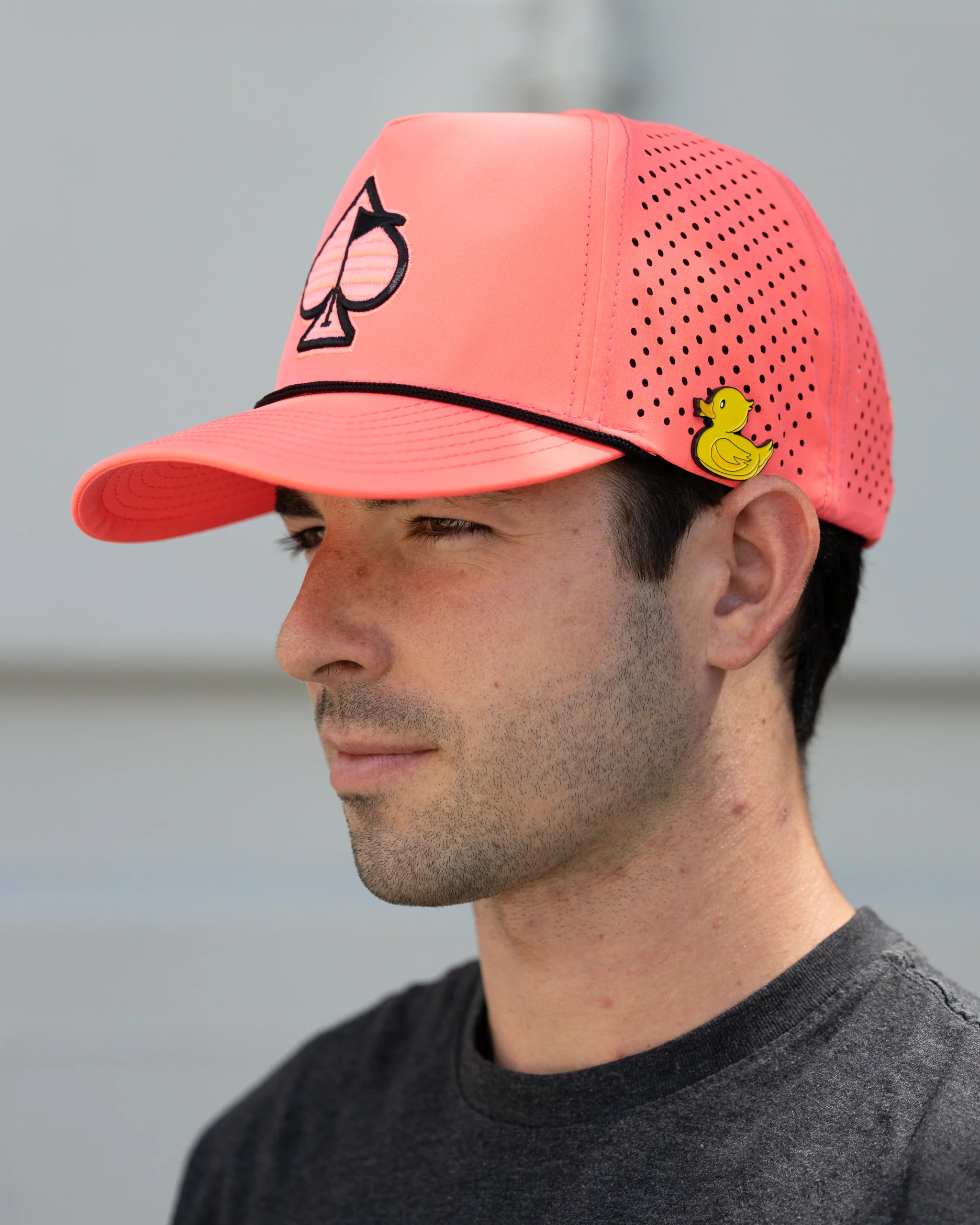 Perforated Rope Hat - Highlighter Pink - Image 9