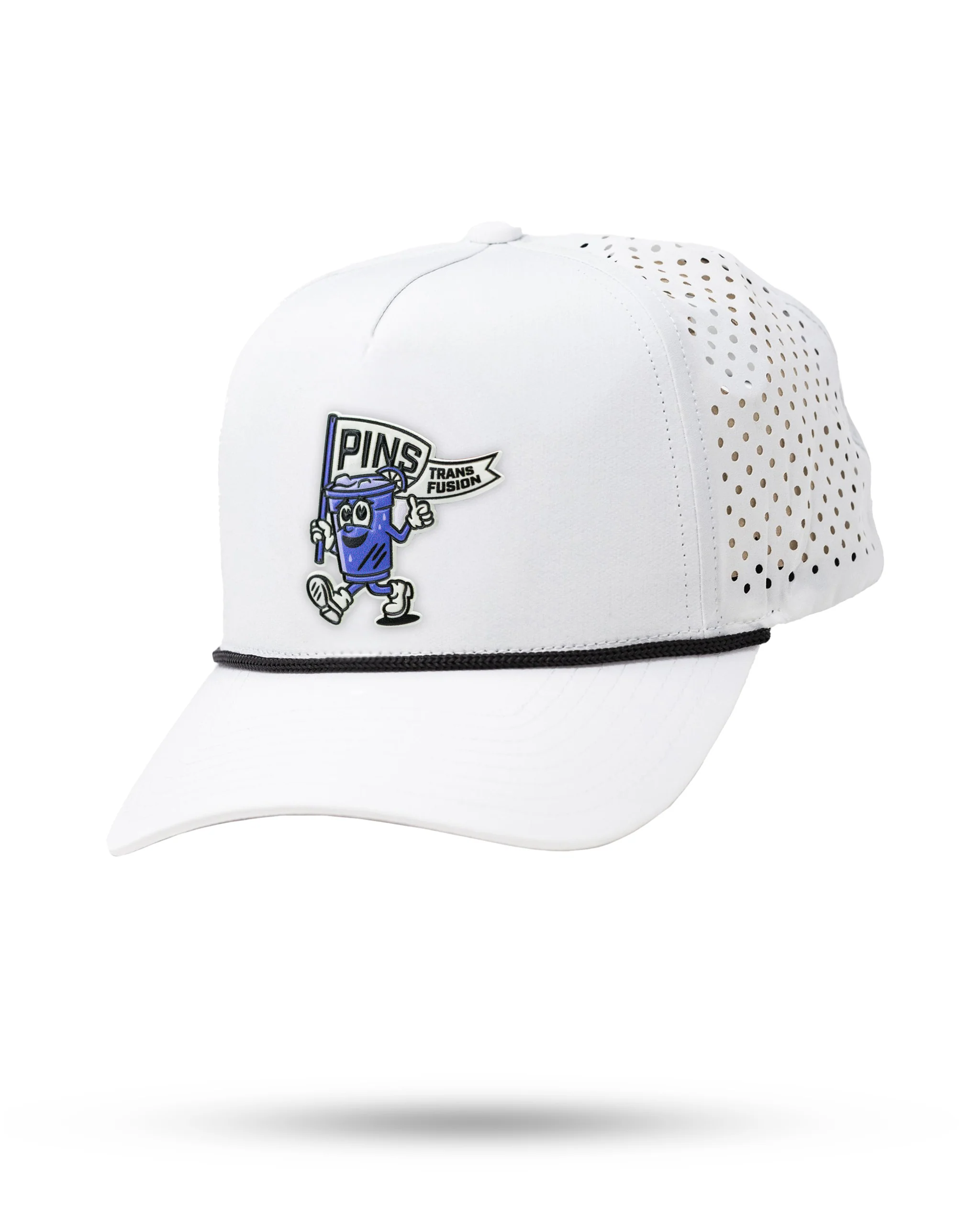 Perforated Rope Hat - Mr. Transfusion - White - Image 2