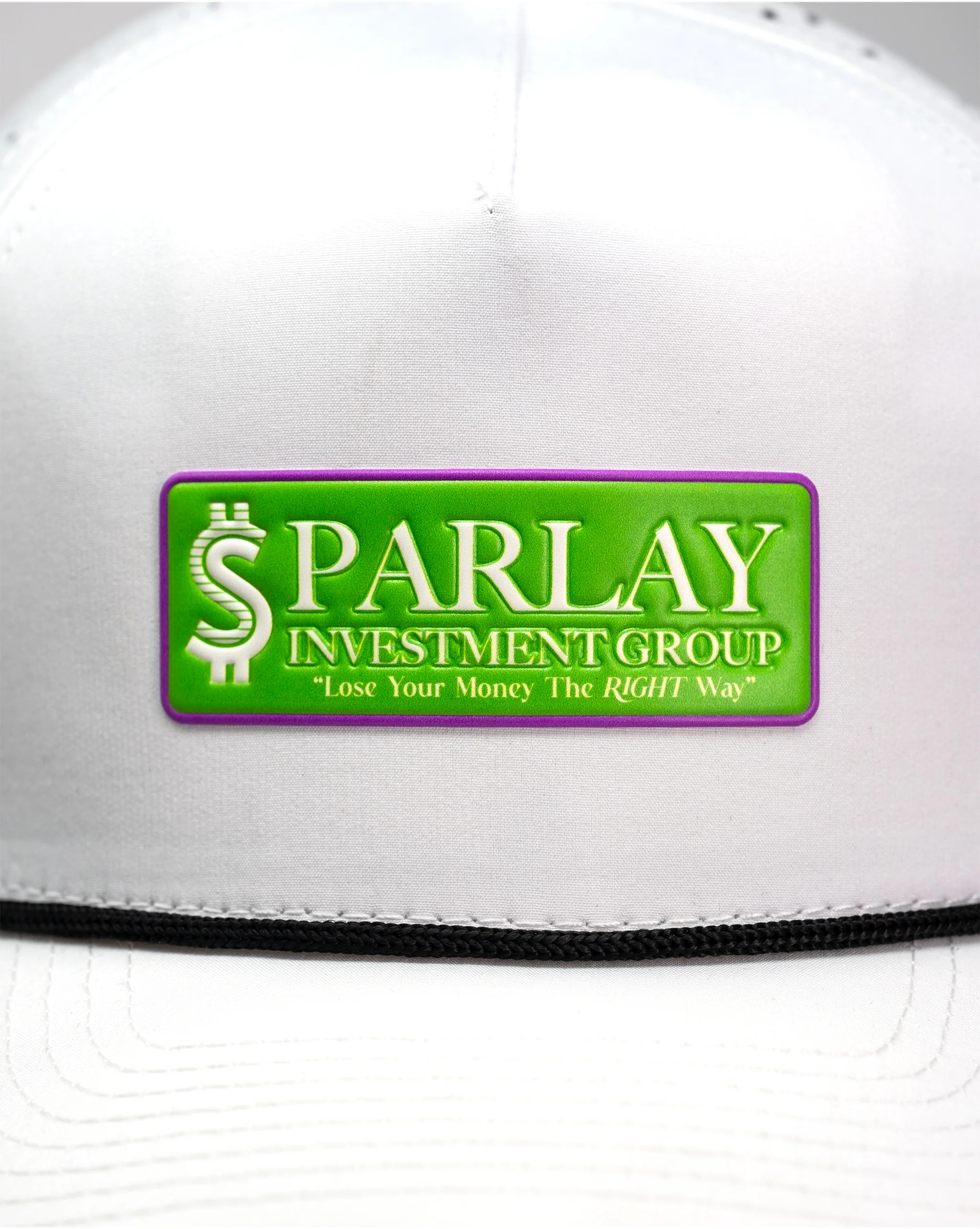 Perforated Rope Hat - Parlay Investment Group - White - Image 4