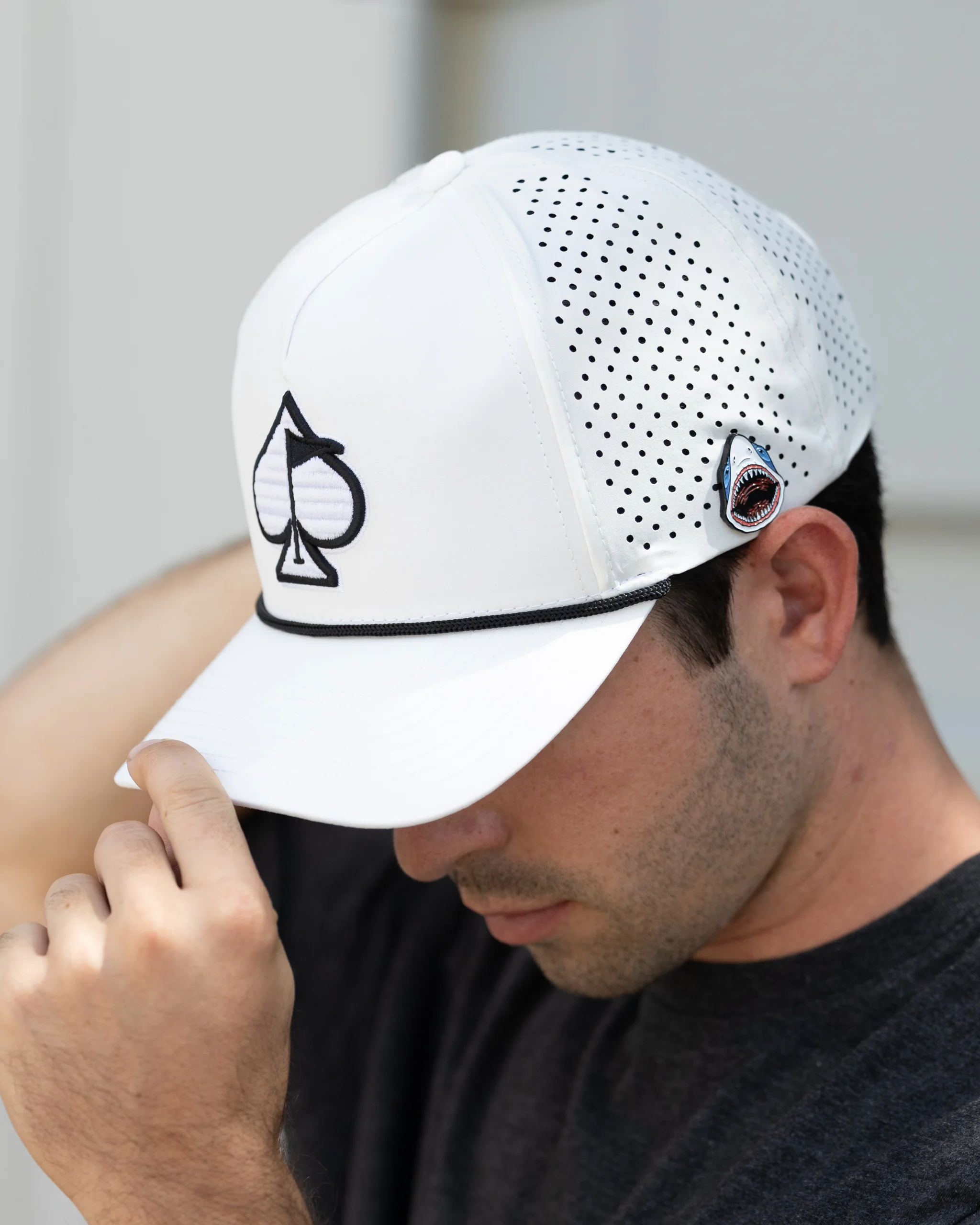 Perforated Rope Hat - White - Image 7