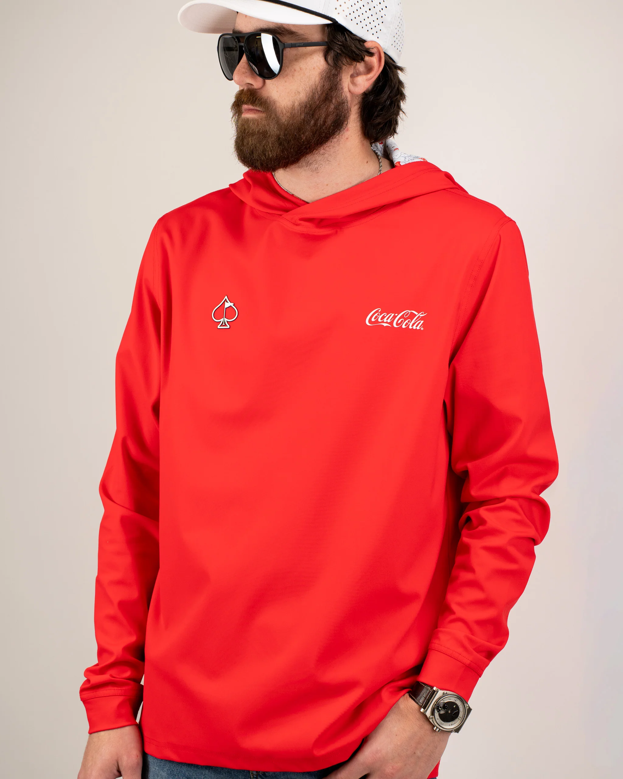 Performance Golf Hoodie - Coca-Cola Red - Image 3