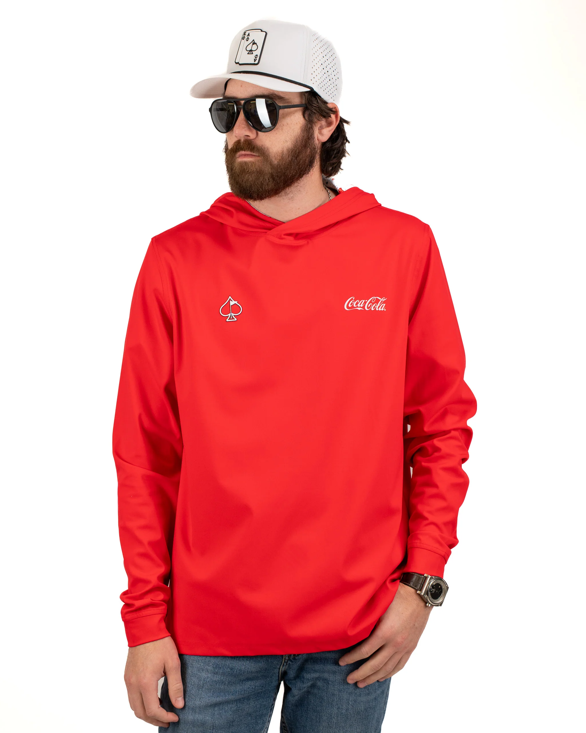Performance Golf Hoodie - Coca-Cola Red - Image 4