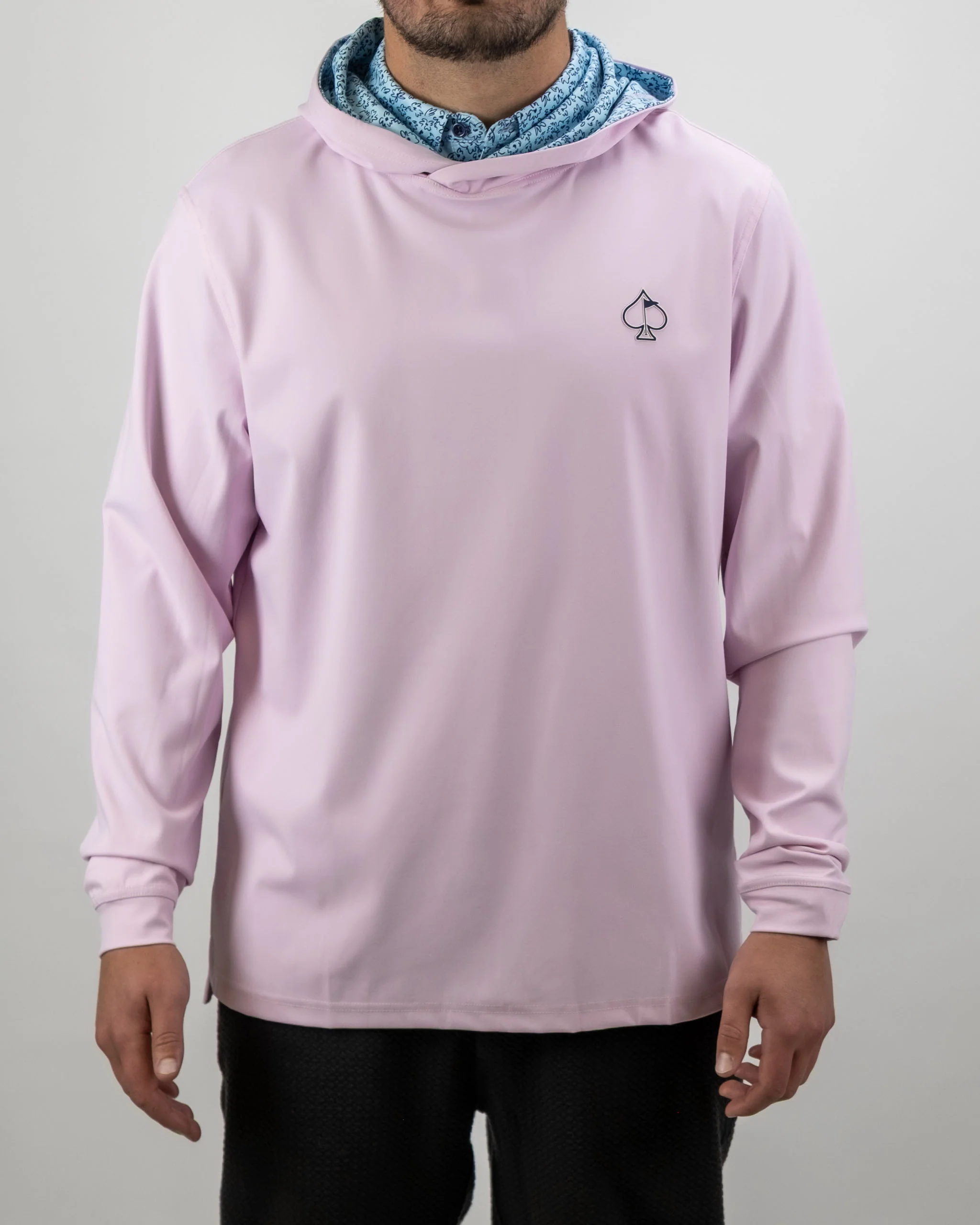 Performance Golf Hoodie - Flower Doodle Blue - Image 12