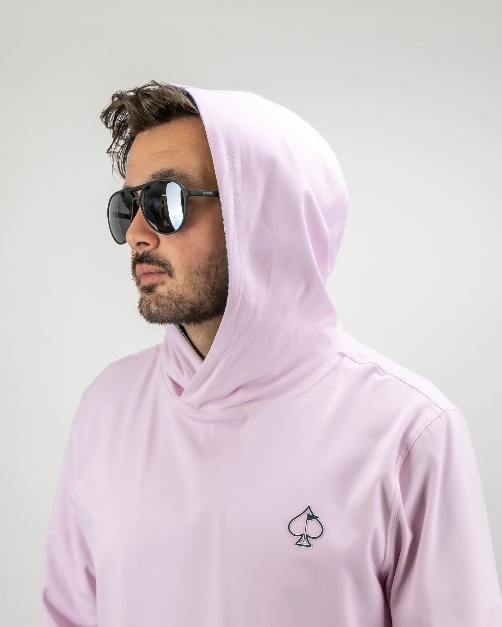 Performance Golf Hoodie - Flower Doodle Blue - Image 6