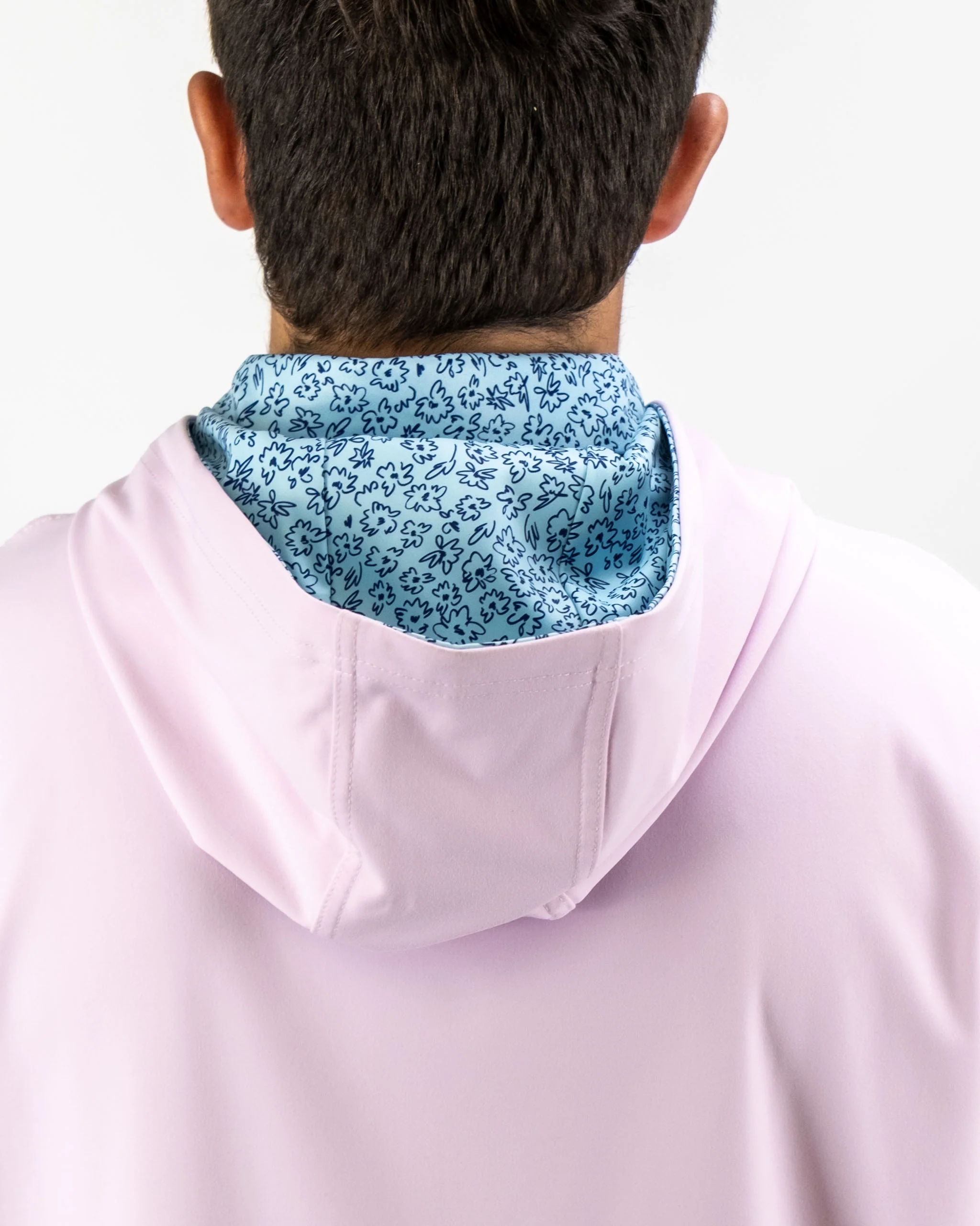 Performance Golf Hoodie - Flower Doodle Blue - Image 9