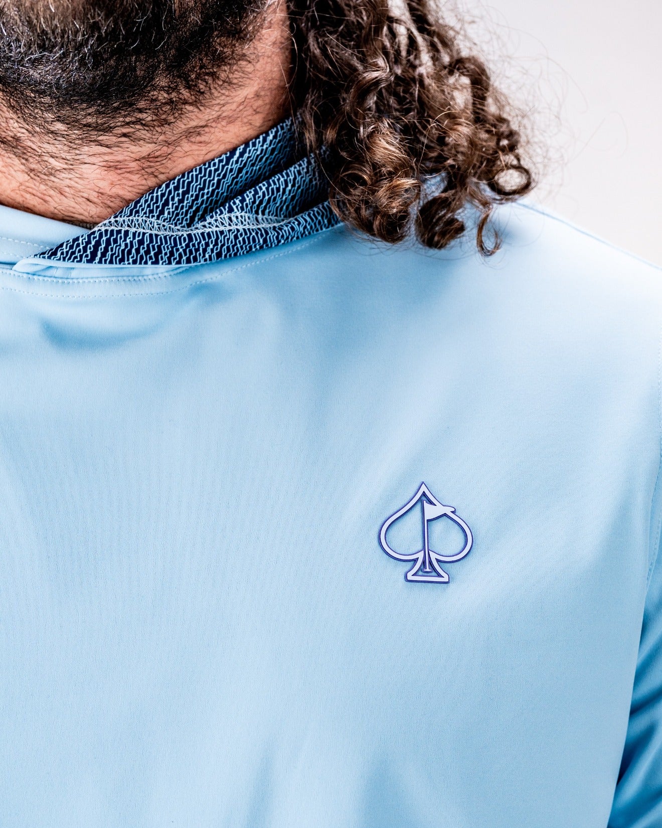 Performance Golf Hoodie - Squiggle Blue - Image 11