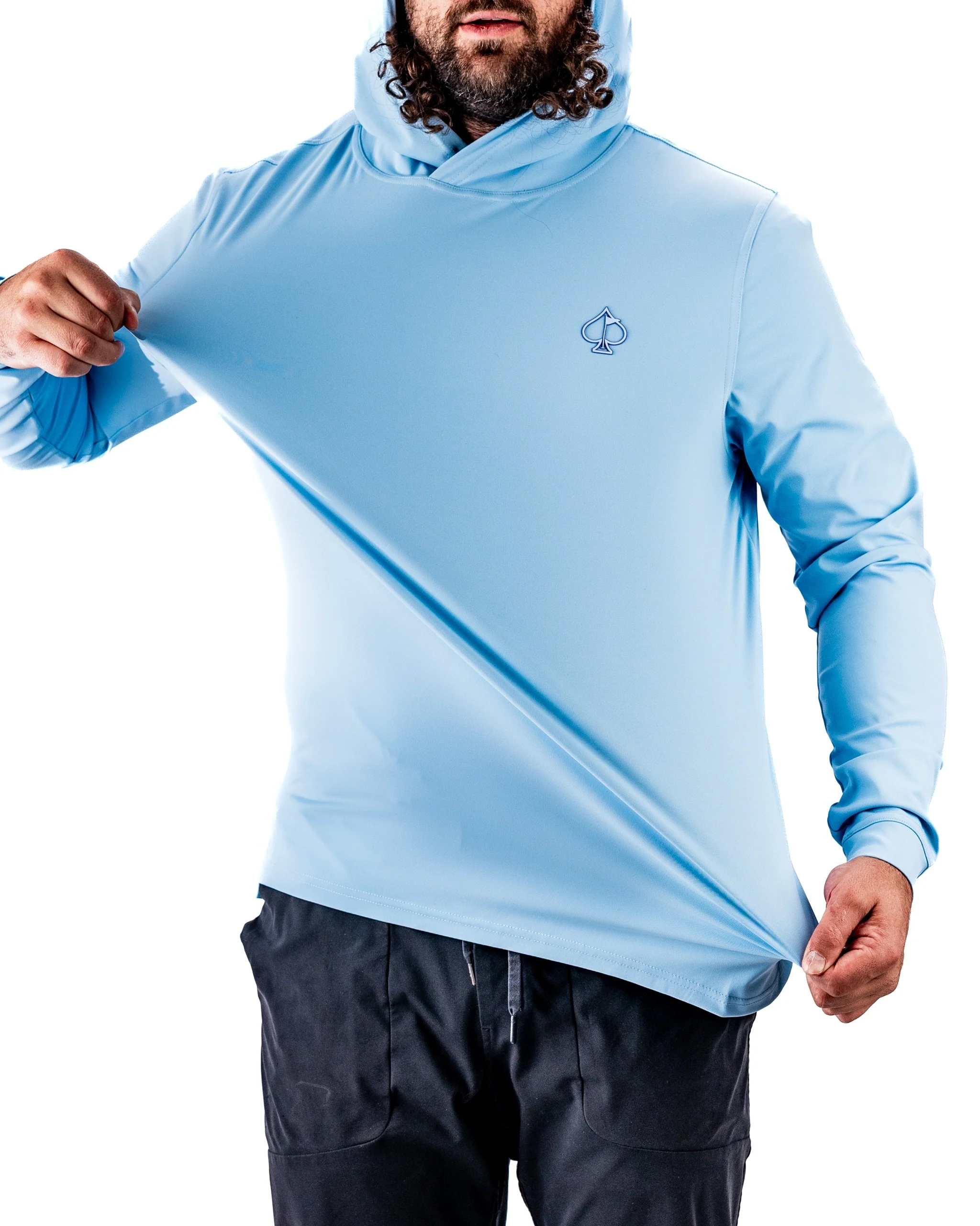 Performance Golf Hoodie - Squiggle Blue - Image 4