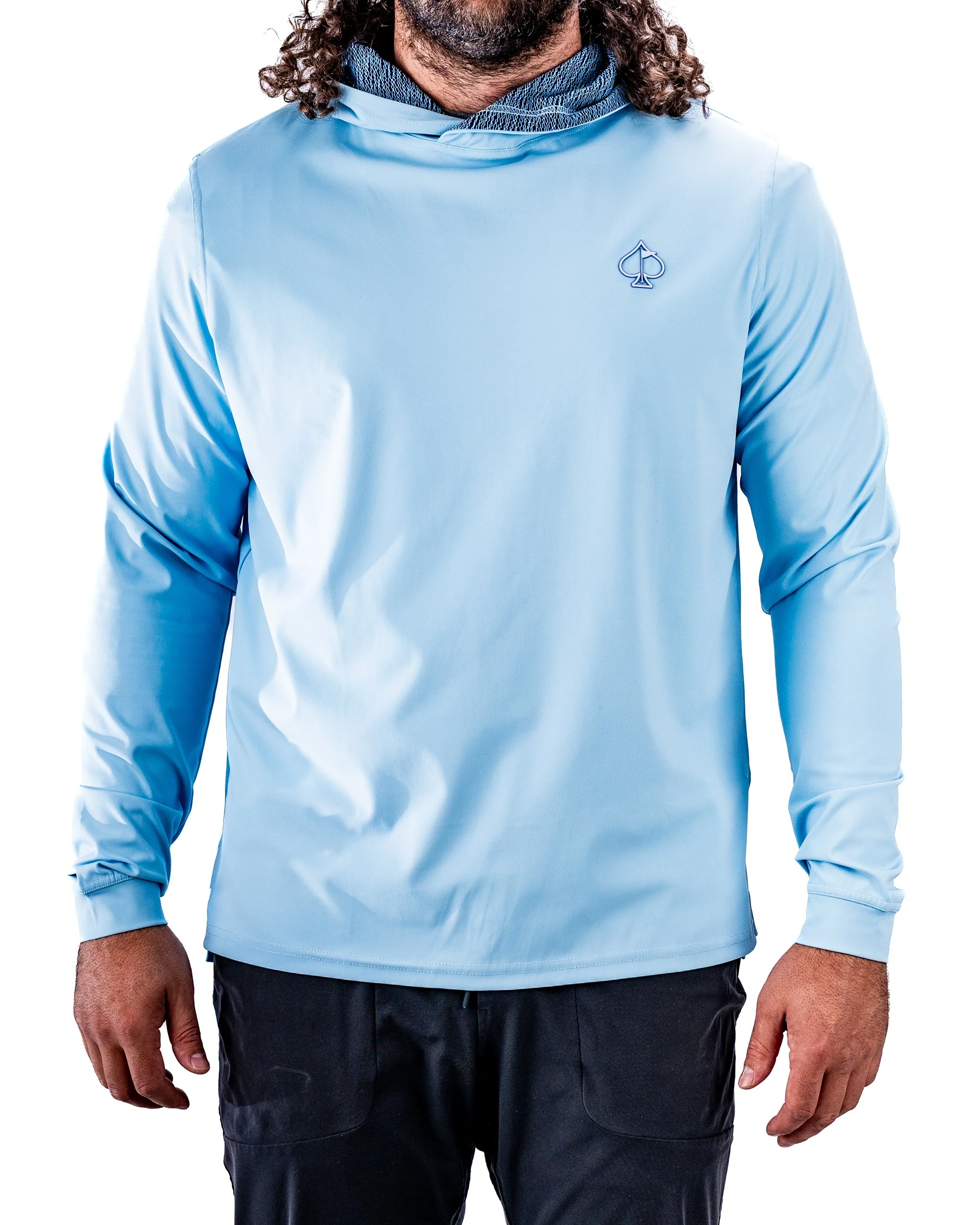 Performance Golf Hoodie - Squiggle Blue - Image 5