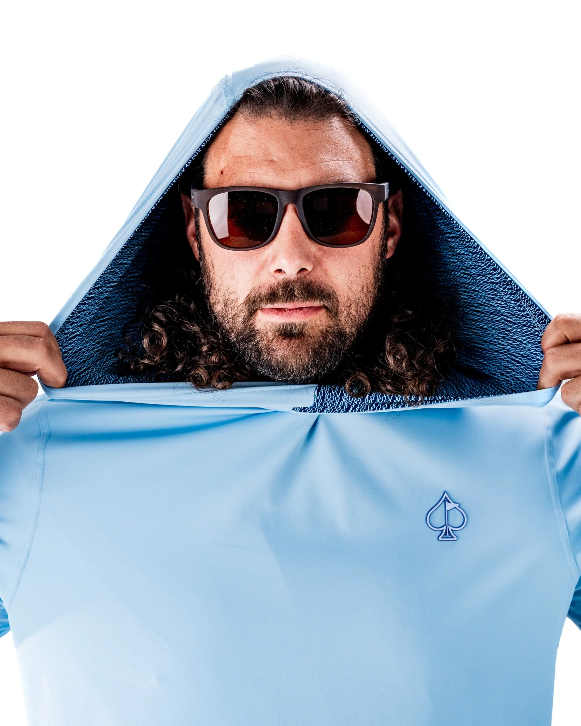 Performance Golf Hoodie - Squiggle Blue - Image 7