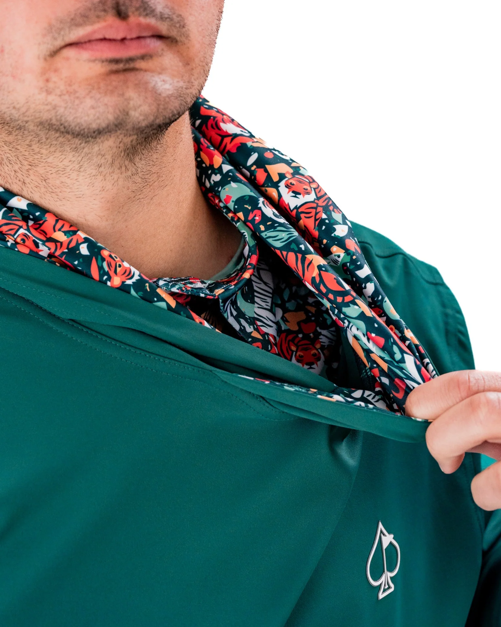 Performance Golf Hoodie - Tiger Shatter Teal - Image 8