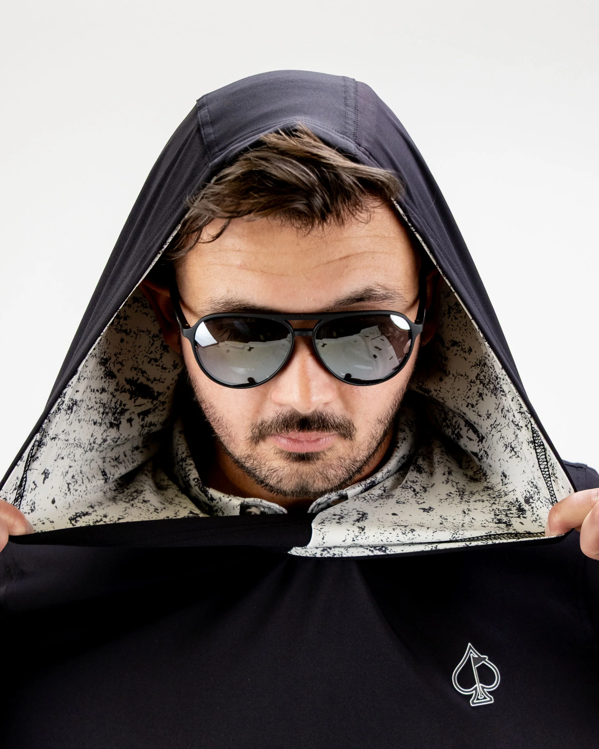 Performance Golf Hoodie - White Noise - Image 2