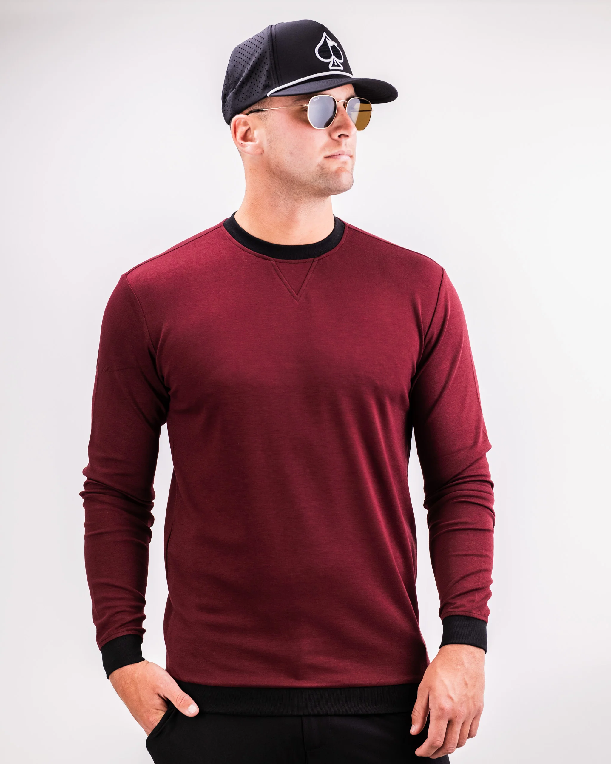 Player Preferred™ Crewneck - Merlot - Image 15