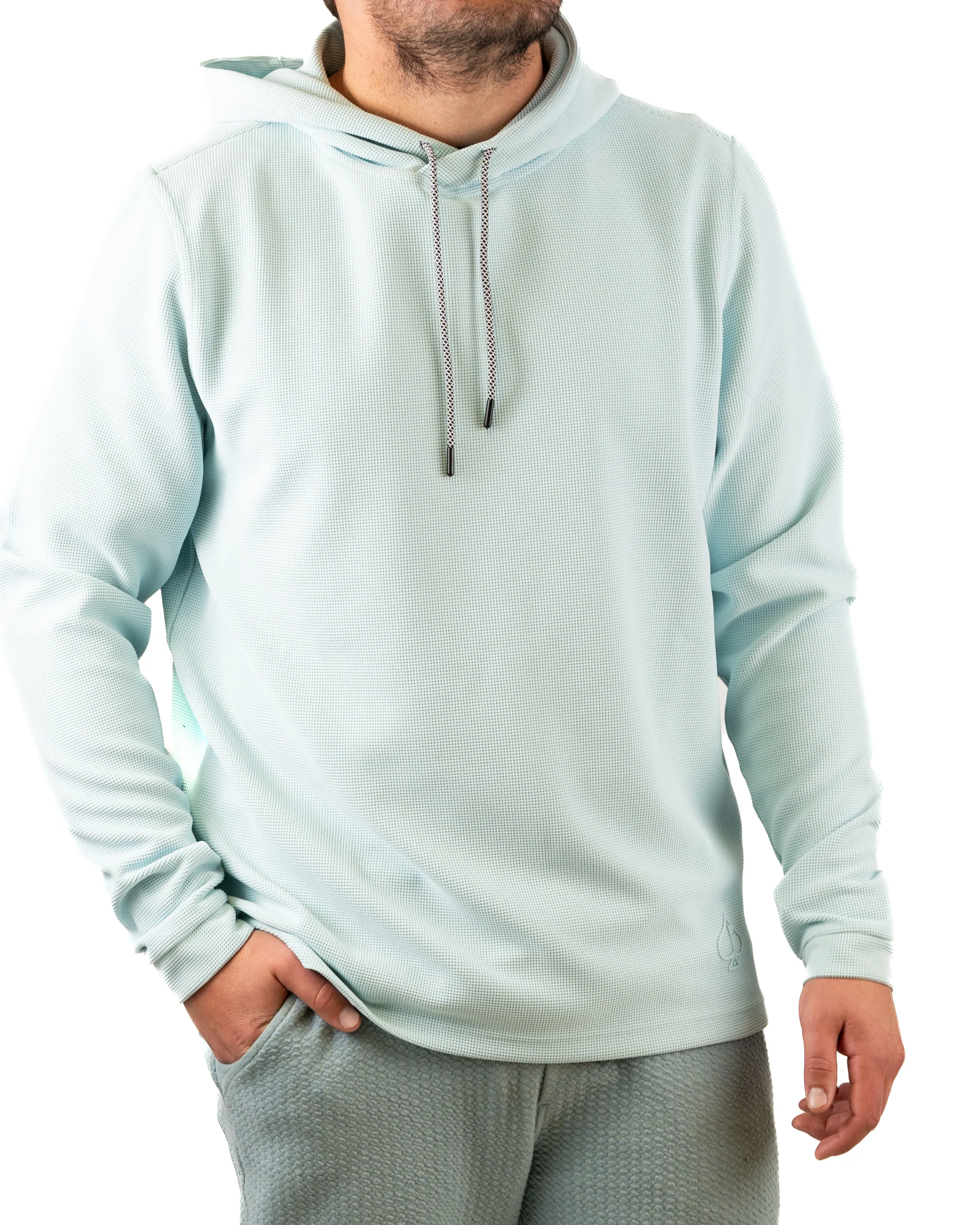 Player Preferred™ Waffle Grid Hoodie - Ice Blue