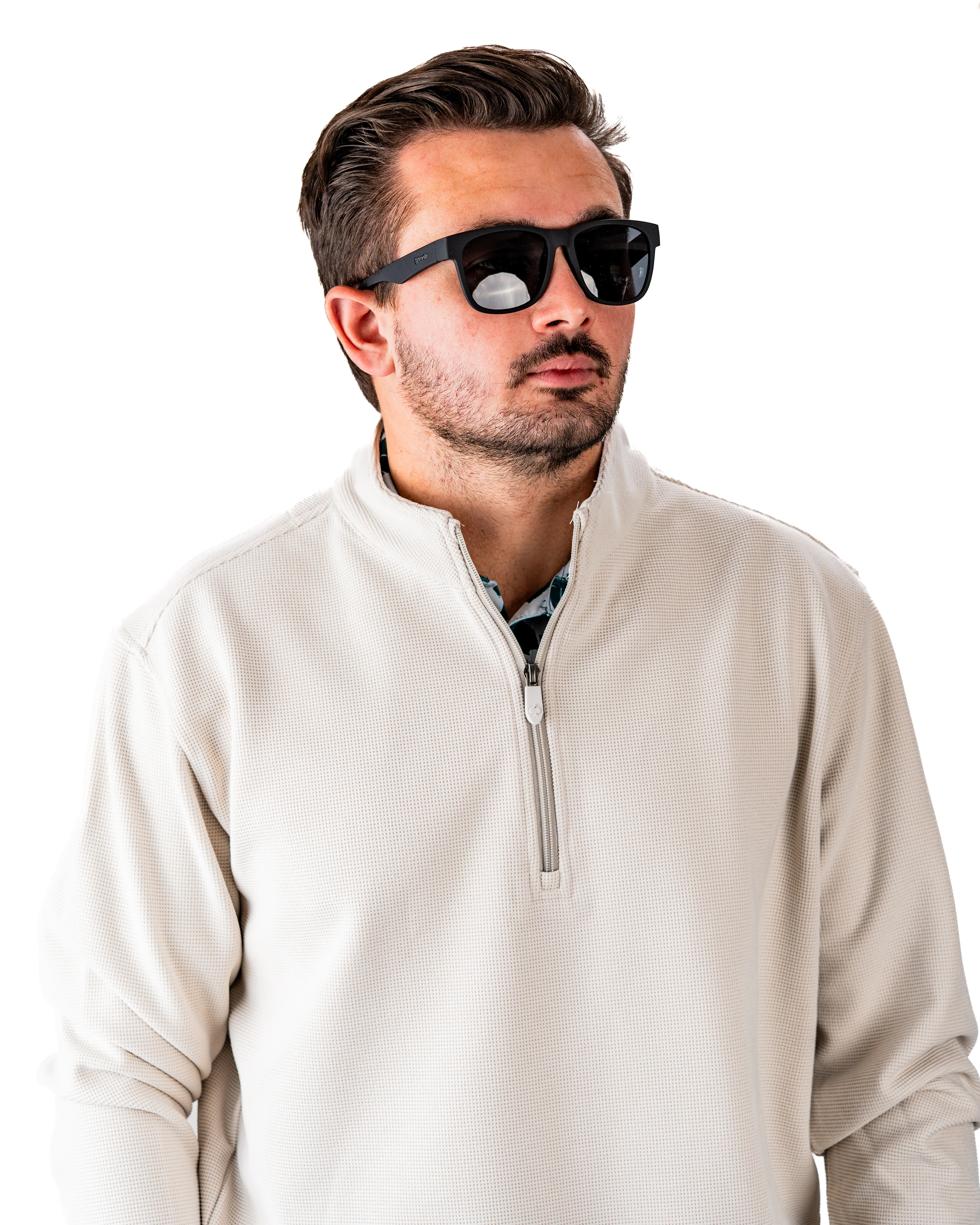 Player Preferred™ Waffle Grid Pullover - Ivory - Image 6