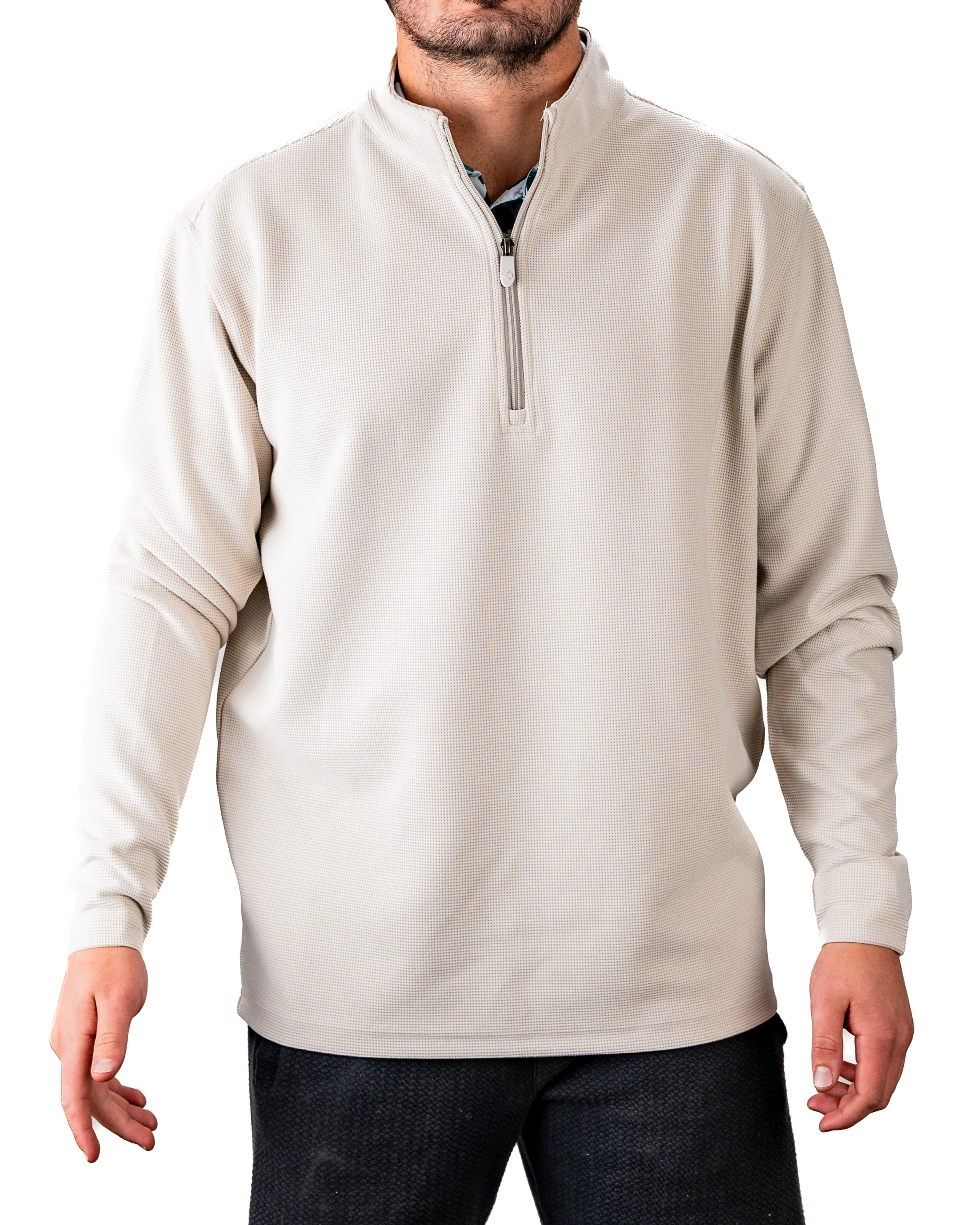 Player Preferred™ Waffle Grid Pullover - Ivory - Image 7