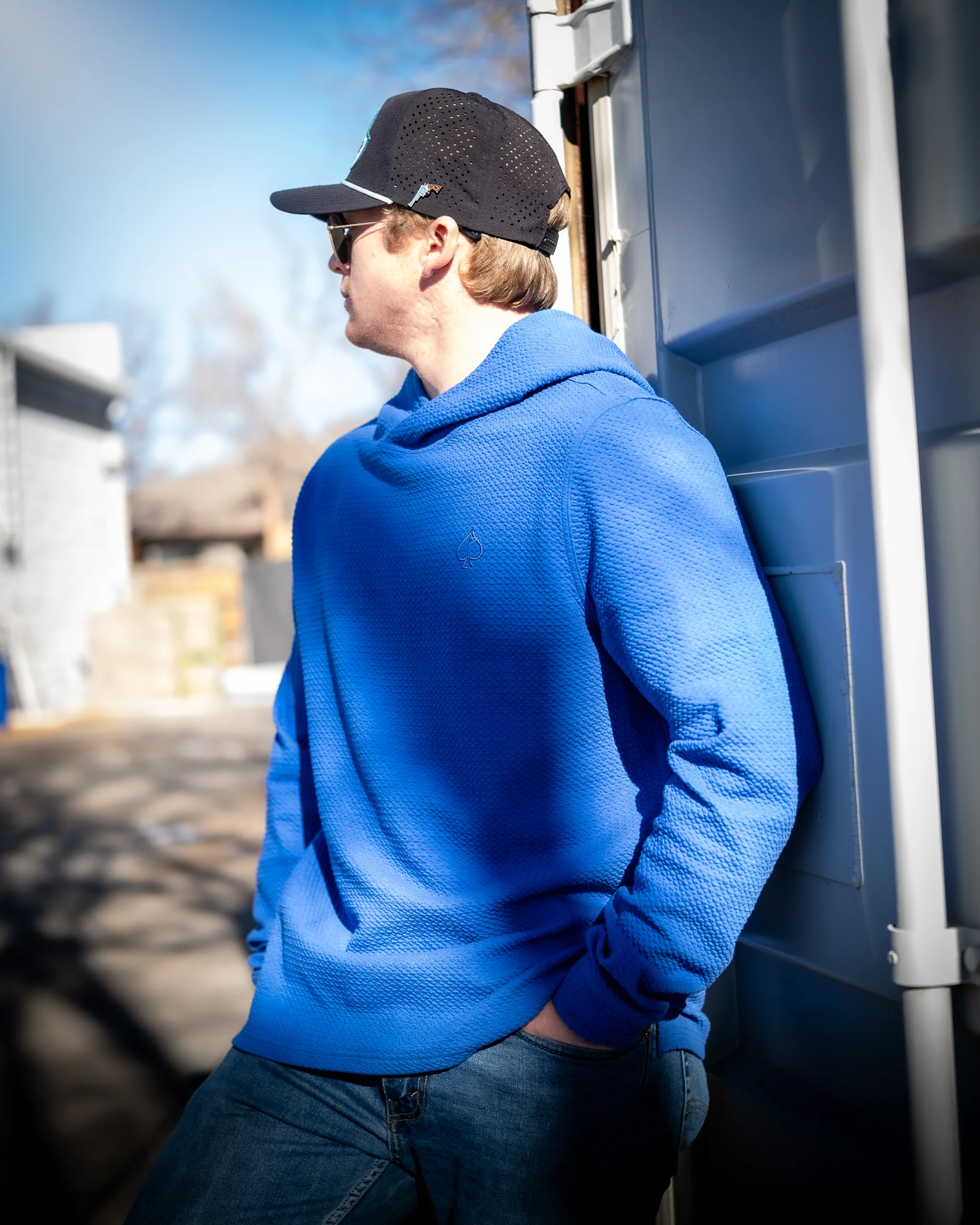 Player Preferred™ Waffle Knit Hoodie - Cobalt - Image 4