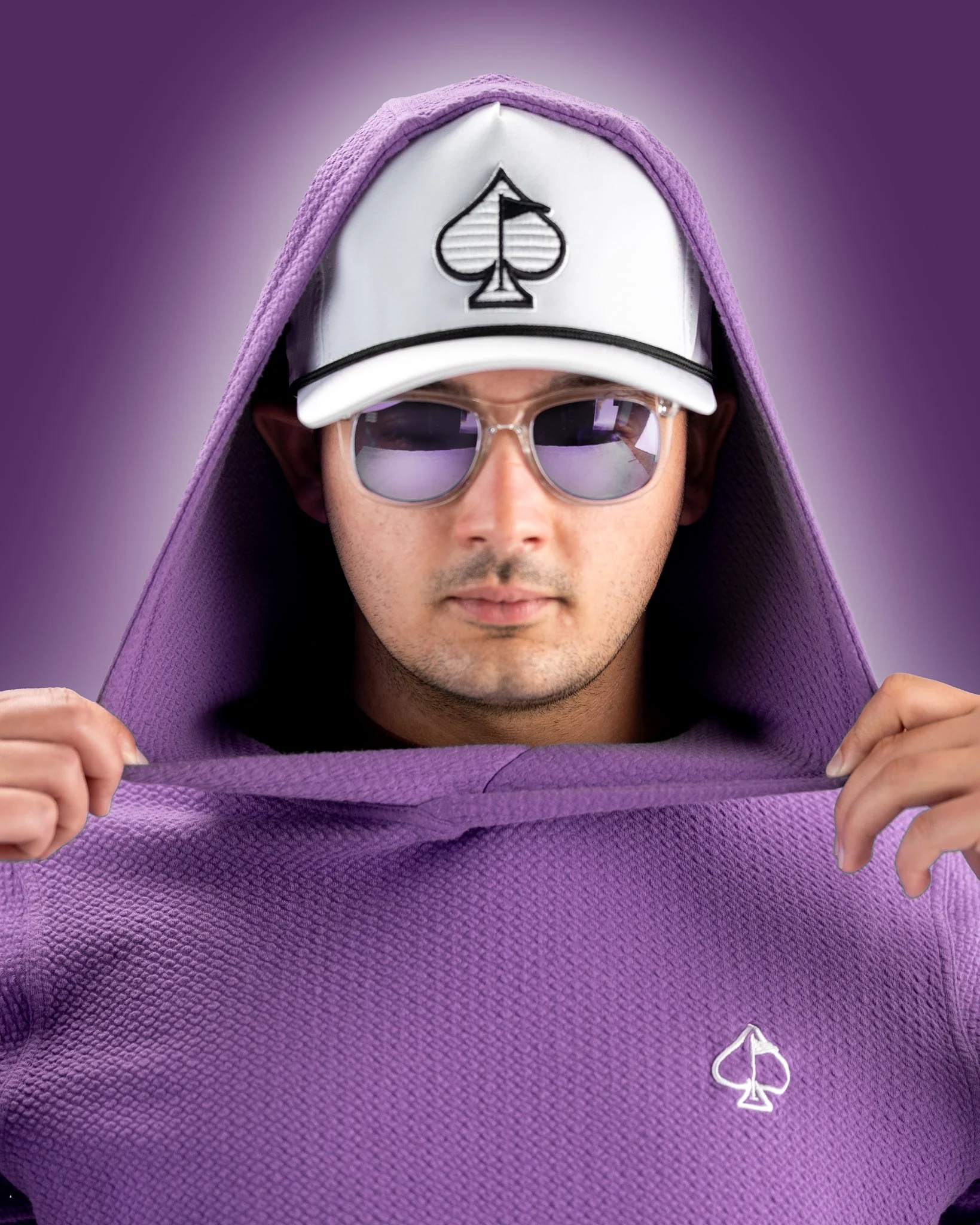 Player Preferred™ Waffle Knit Hoodie - Grape - Image 5