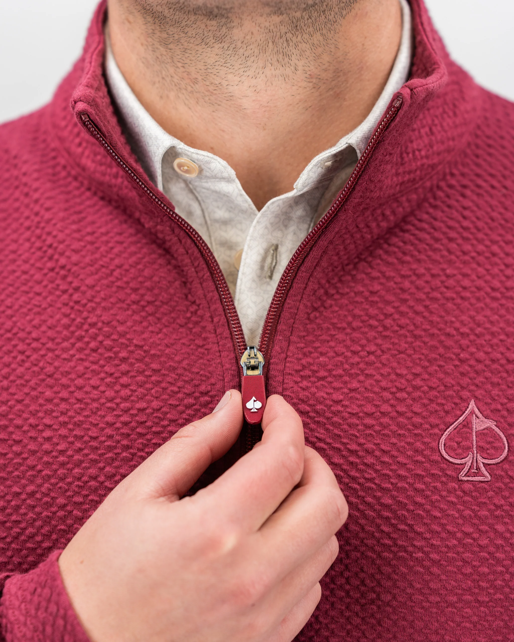 Player Preferred™ Waffle Knit Pullover - Merlot - Image 10
