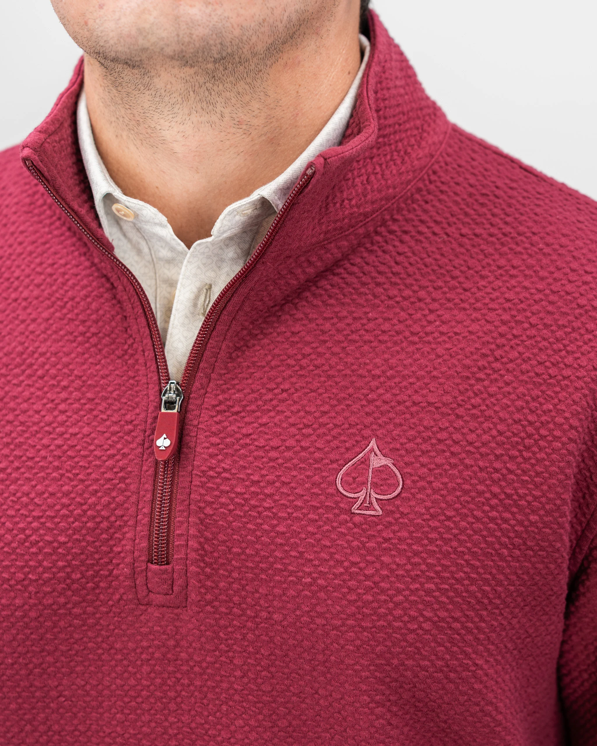 Player Preferred™ Waffle Knit Pullover - Merlot - Image 13