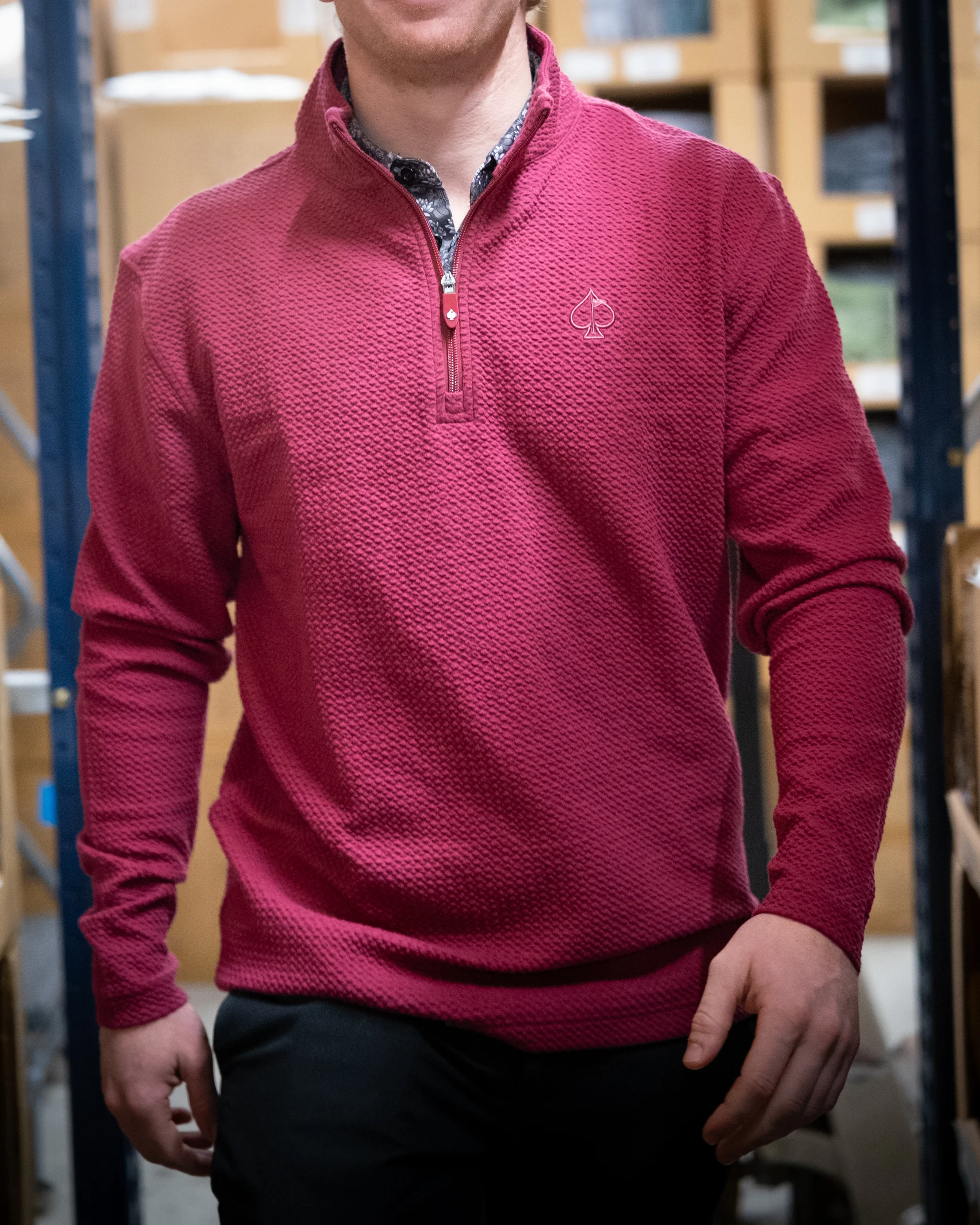 Player Preferred™ Waffle Knit Pullover - Merlot - Image 15