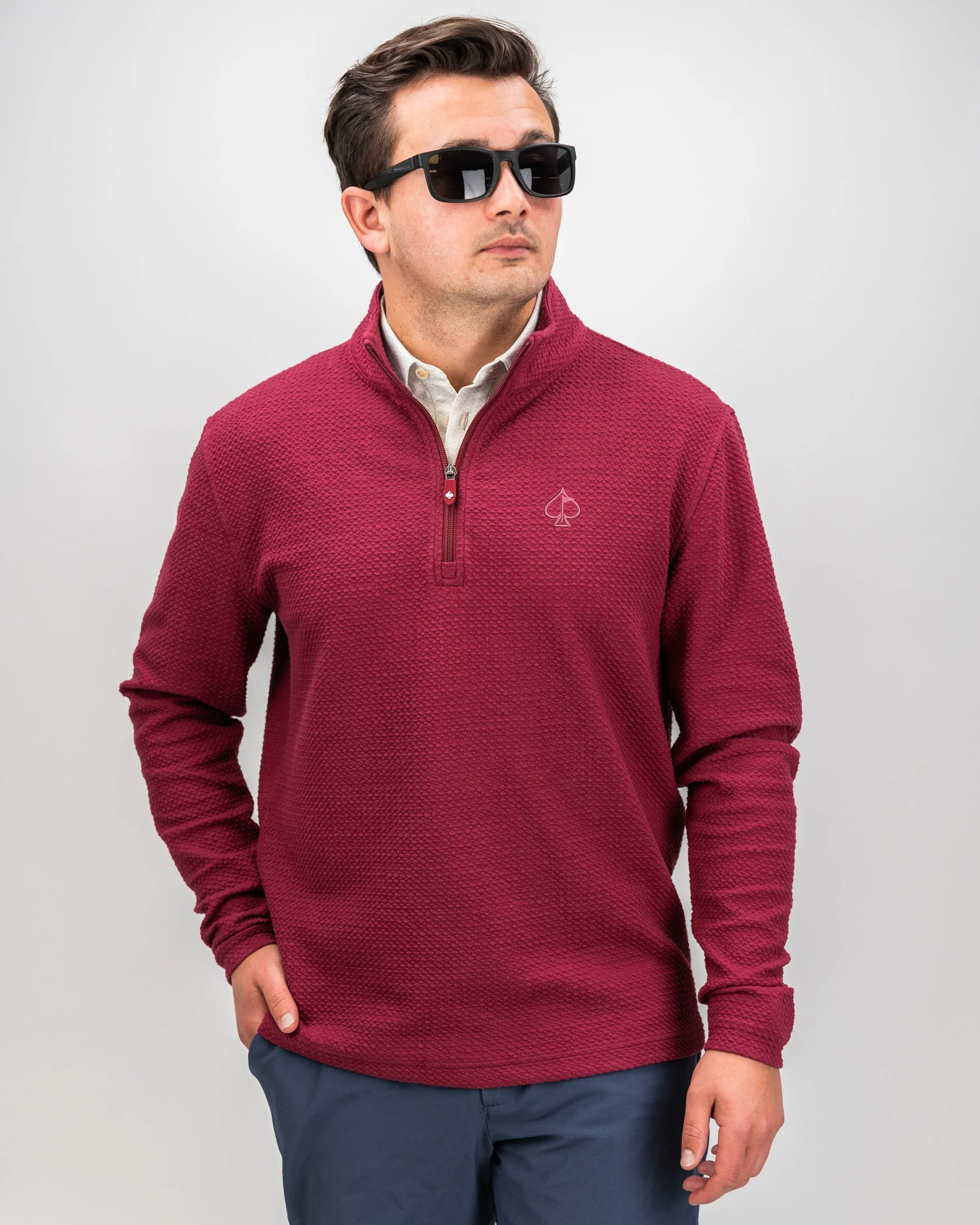 Player Preferred™ Waffle Knit Pullover - Merlot - Image 4