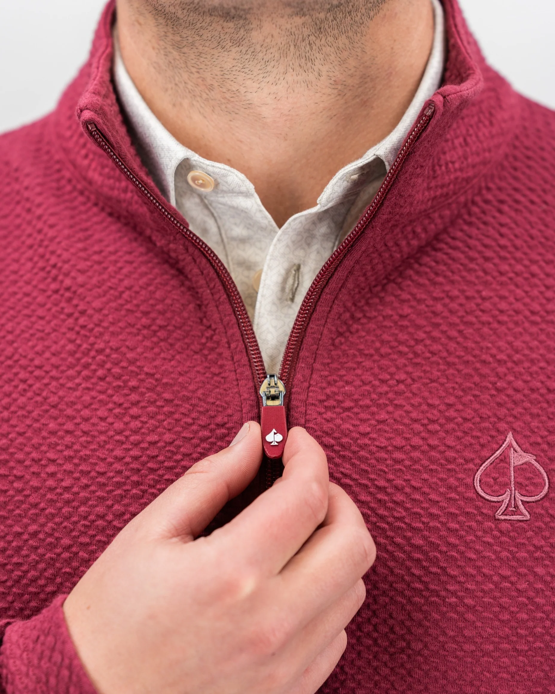 Player Preferred™ Waffle Knit Pullover - Merlot - Image 6
