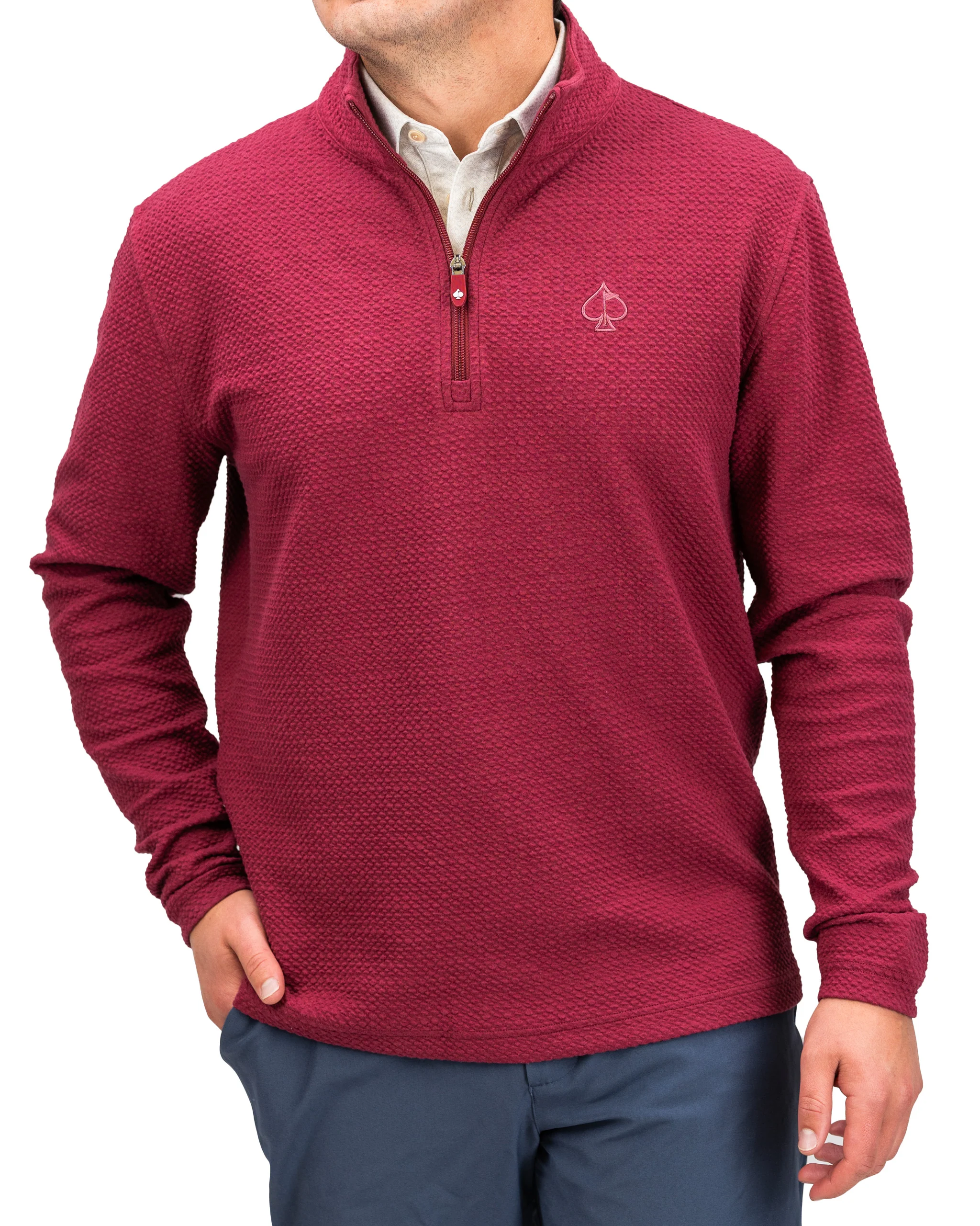 Player Preferred™ Waffle Knit Pullover - Merlot - Image 8