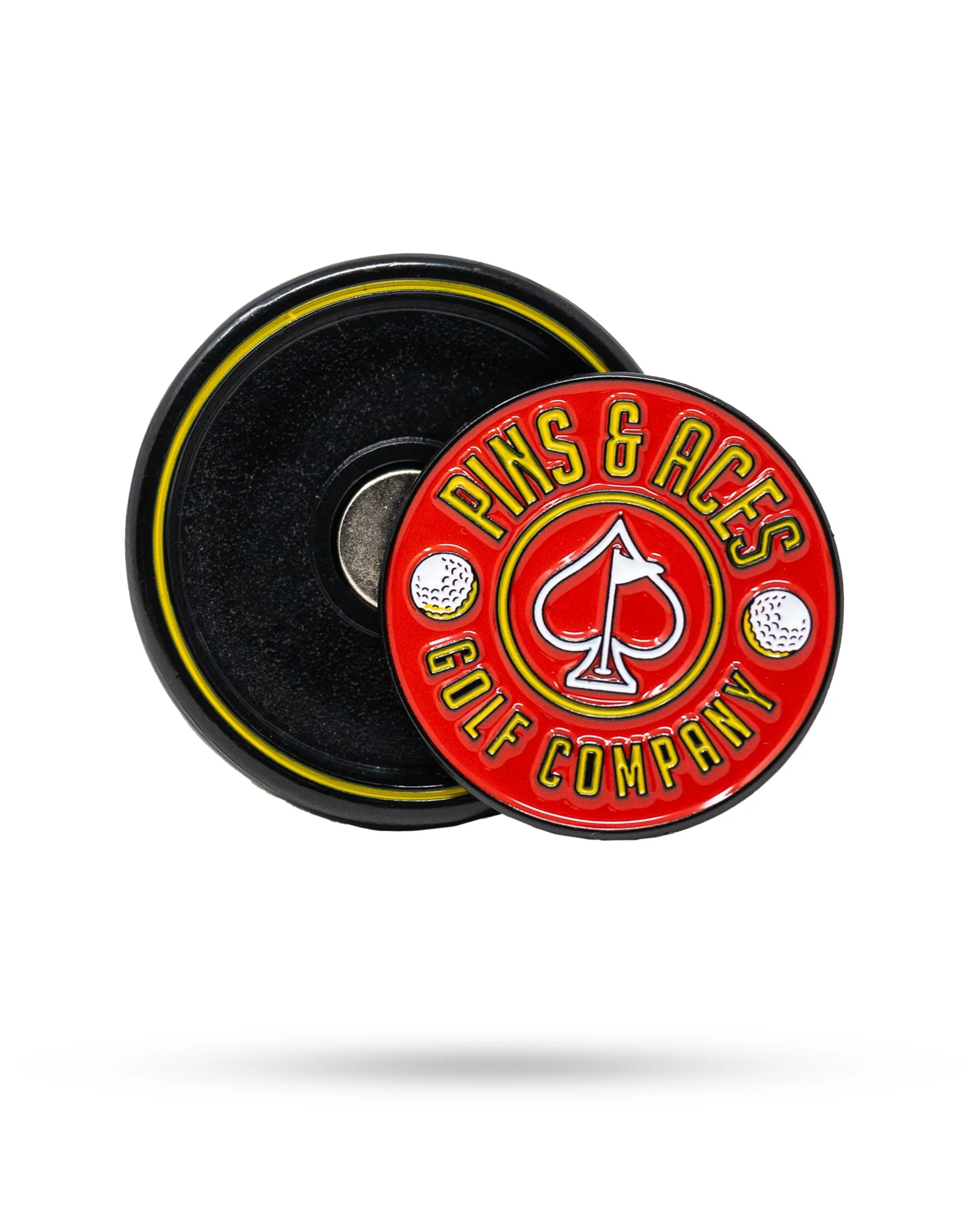 Pop Out Medallion Ball Marker - Red - Image 2